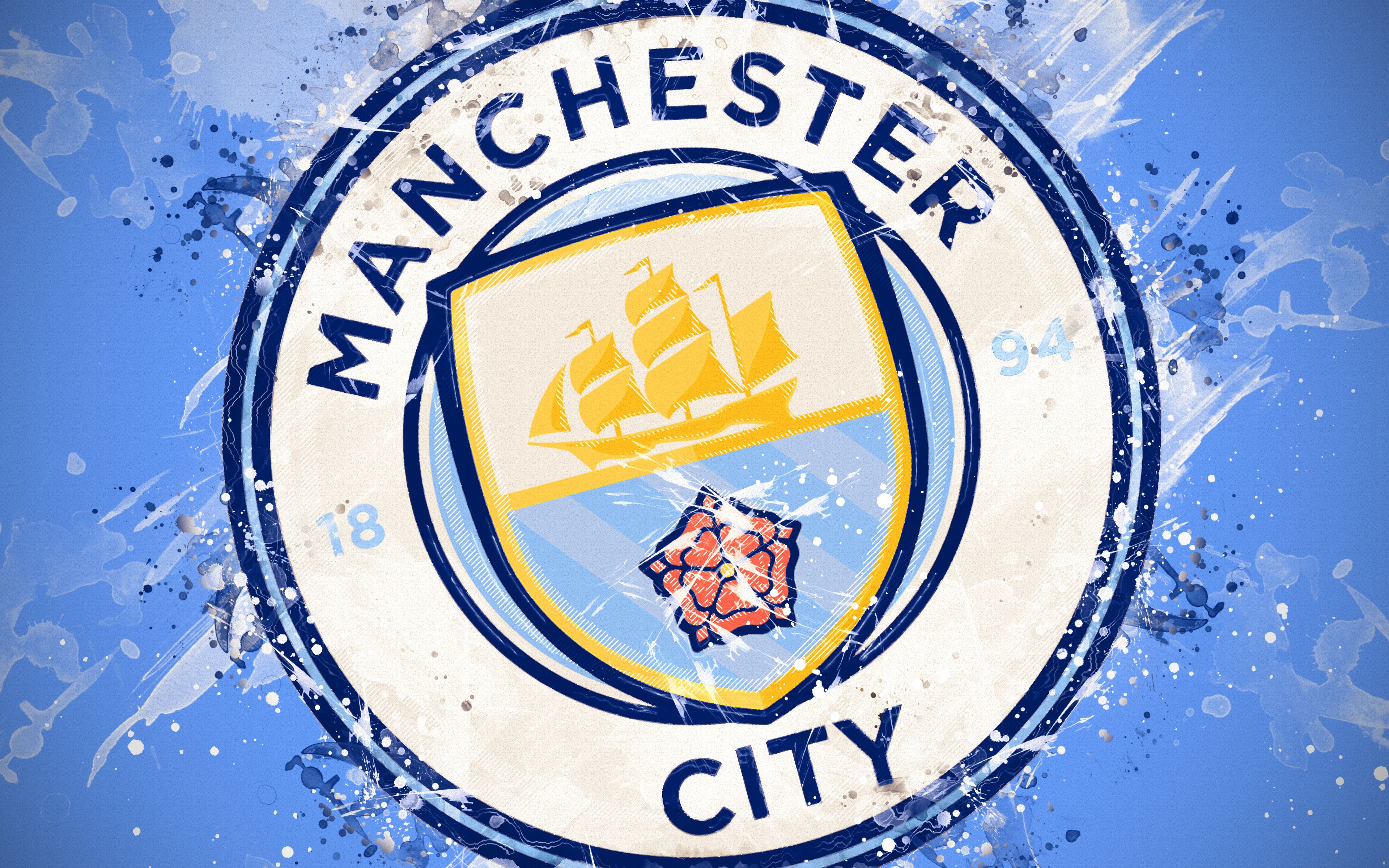 2021 Man City Logo Wallpaper