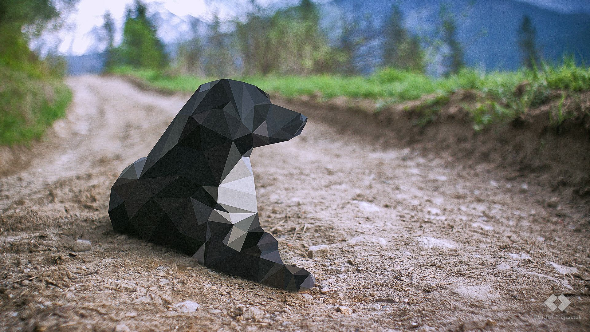 Low Poly Dog, wallpaperreddit.com