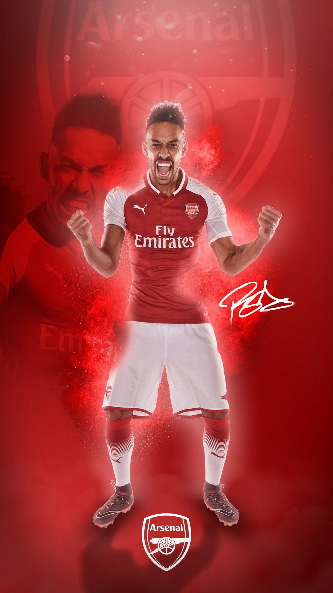 Aubameyang Arsenal Players Android .3Dandroidwallpaper.com
