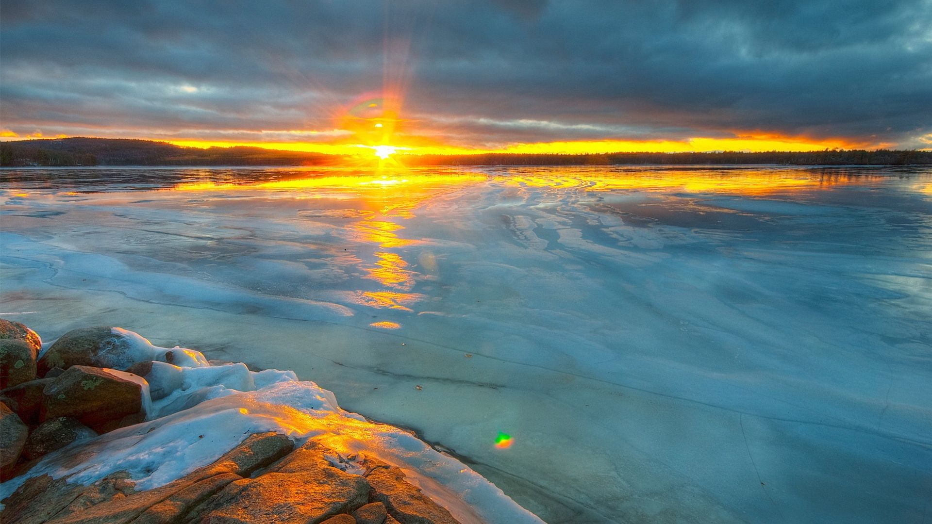 Winter Lake Sunrise Wallpapers - Wallpaper Cave