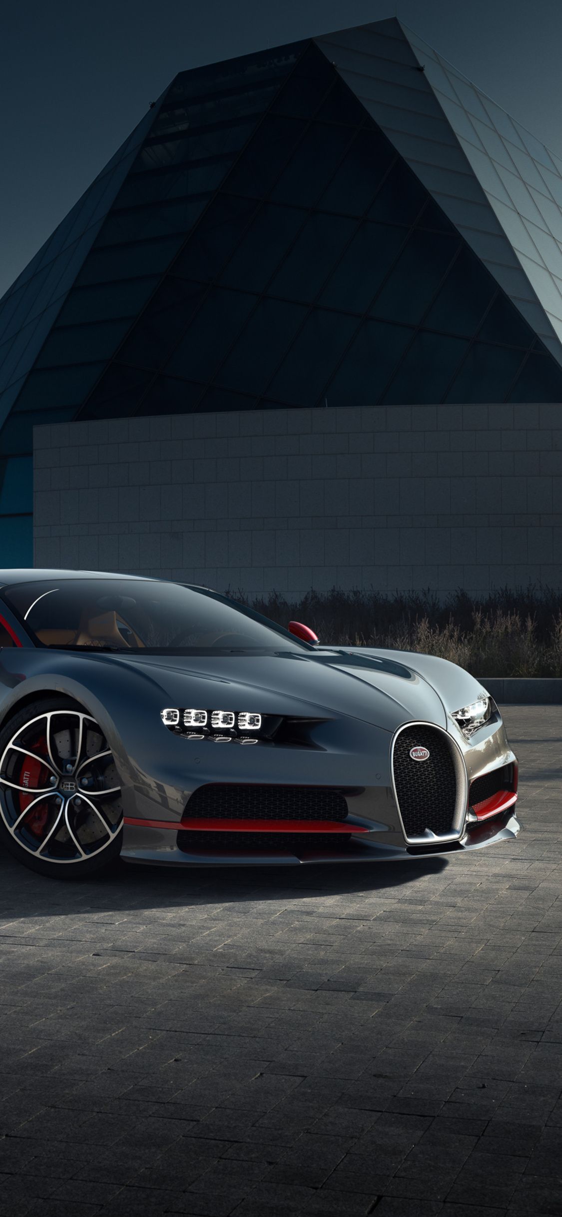 Bugatti Chiron CGI iPhone XS .hdqwalls.com