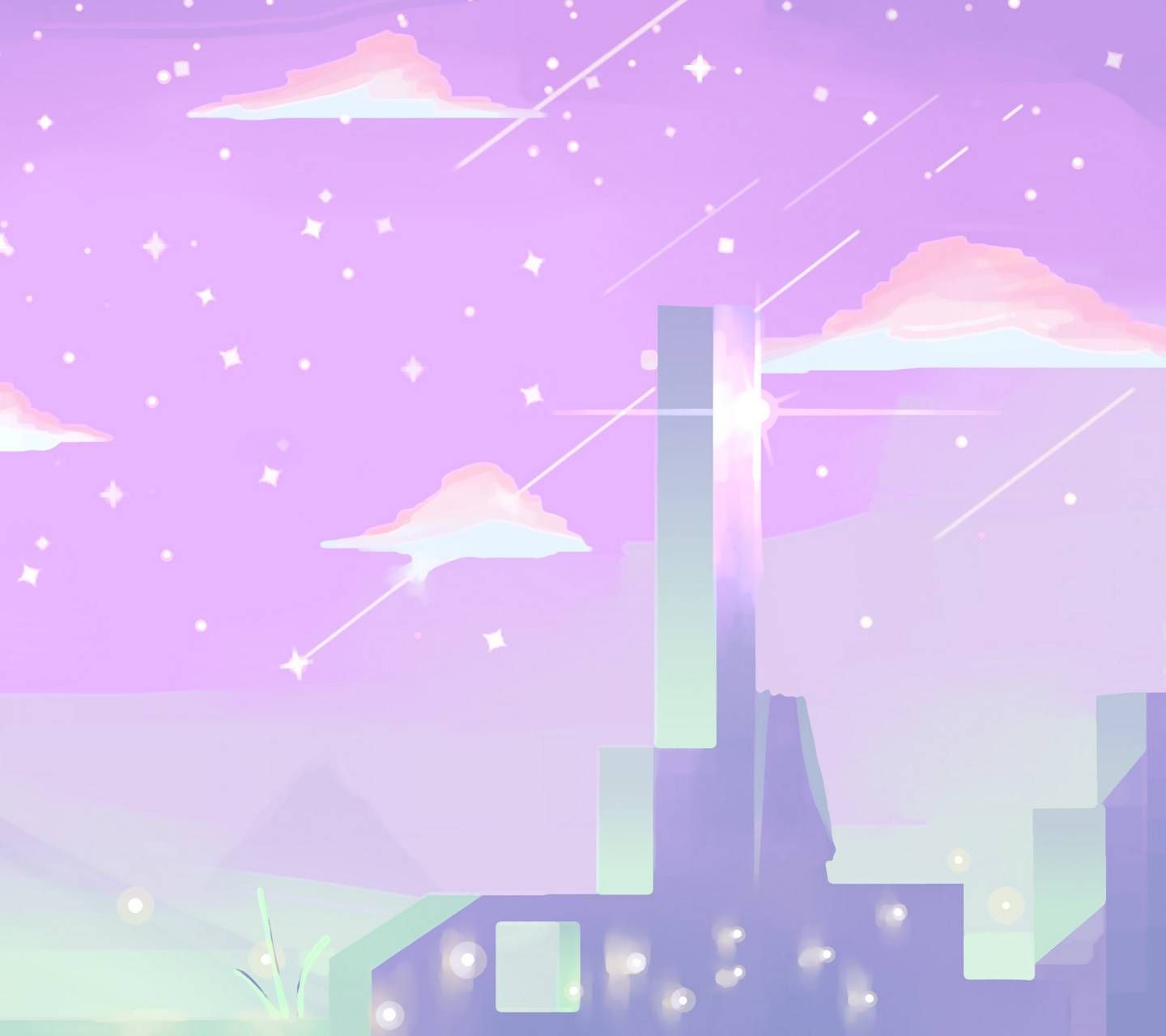 Download Cute Aesthetic Pc 8-bit Pastel City Wallpaper