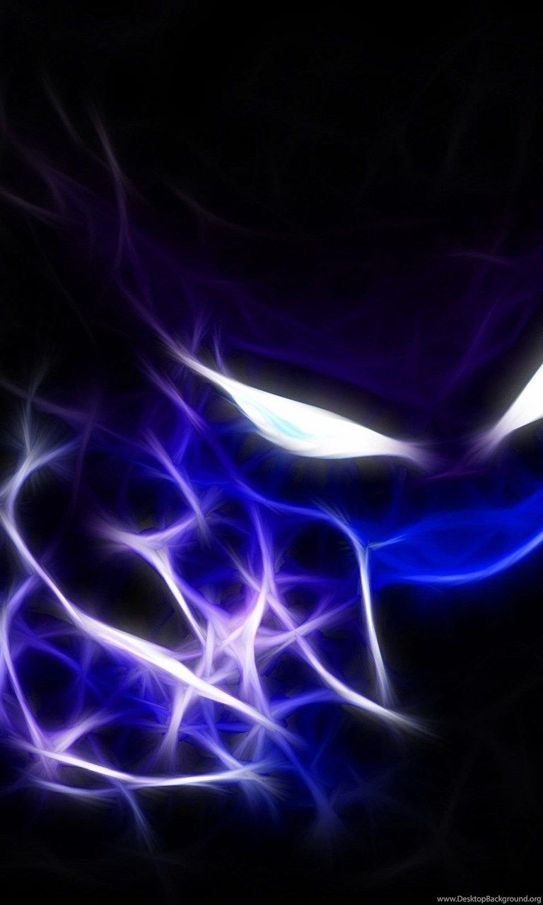 Pokemon Blue Haunter Black Background .desktopbackground.org