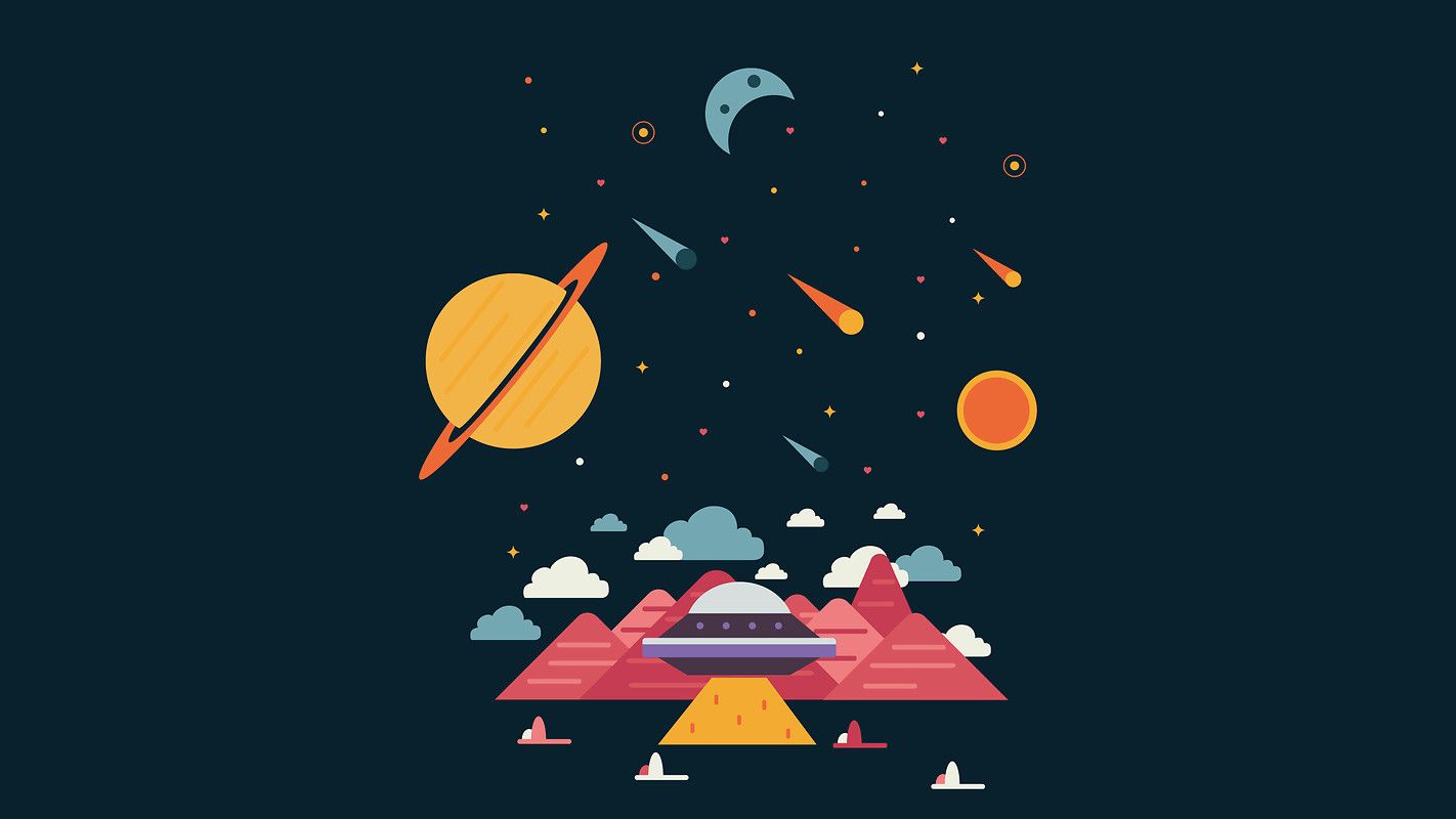 Minimal Space Planets HD Wallpaper .mobiles24.co