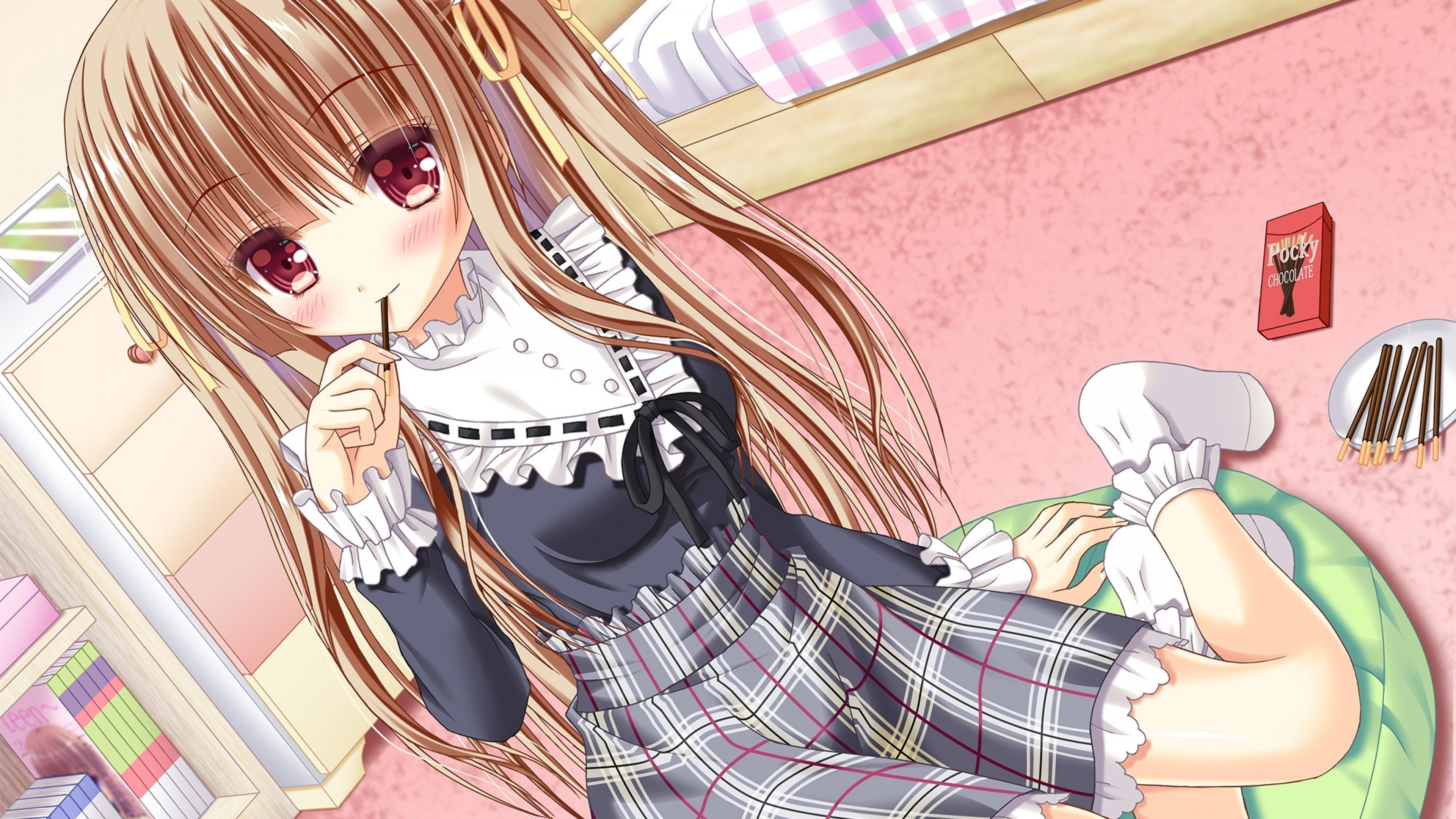 Cute Anime Girl Blonde Hair Red Eyes .novocom.top