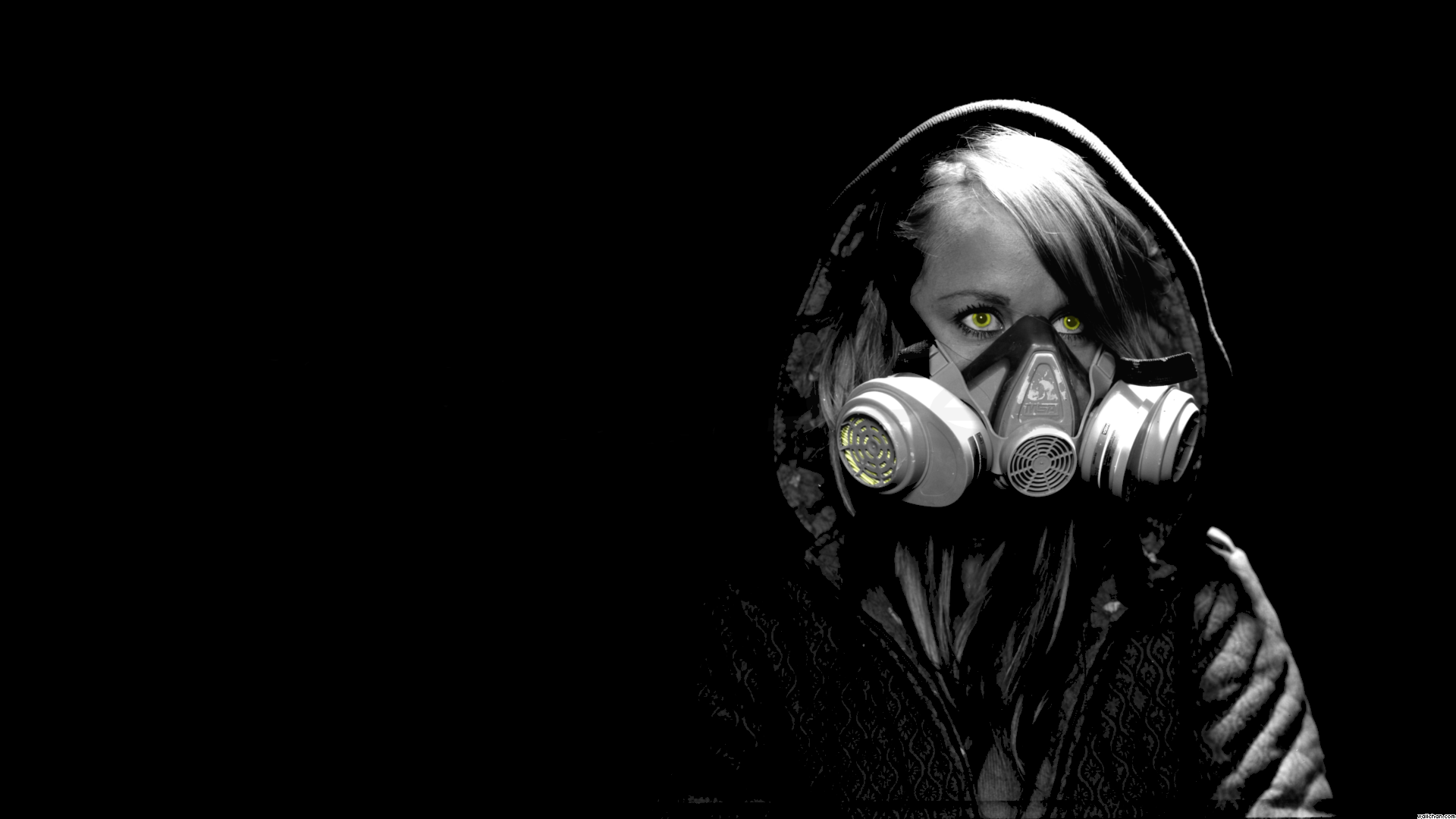 Wallpaper Gas Mask Girl Hoodie .wallpaper House.com
