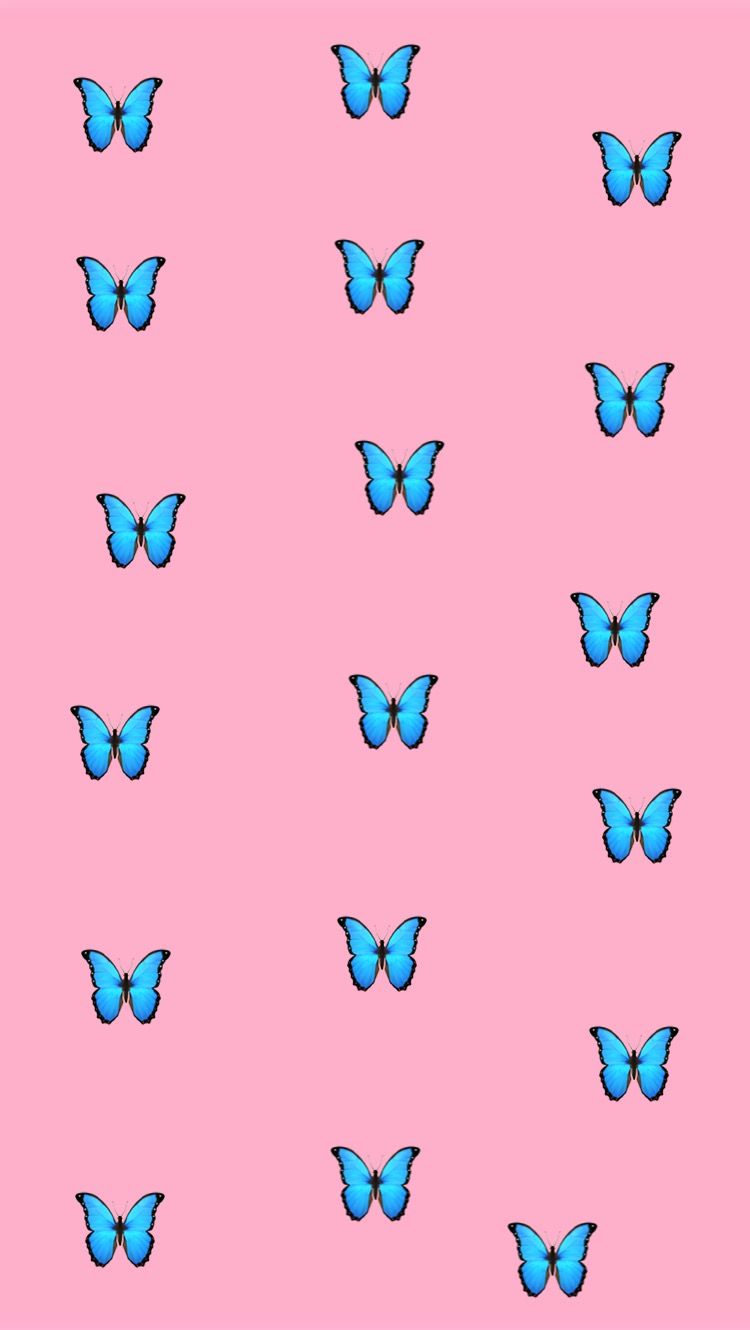 Pink Butterfly Emoji Wallpaperwalpaperlist.com