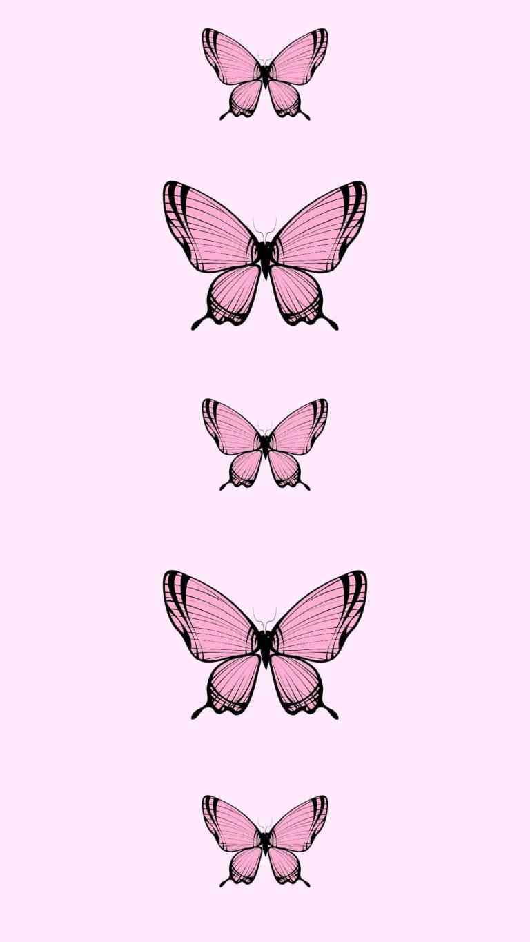 Pink Butterfly Aesthetic Wallpapers - Wallpaper Cave