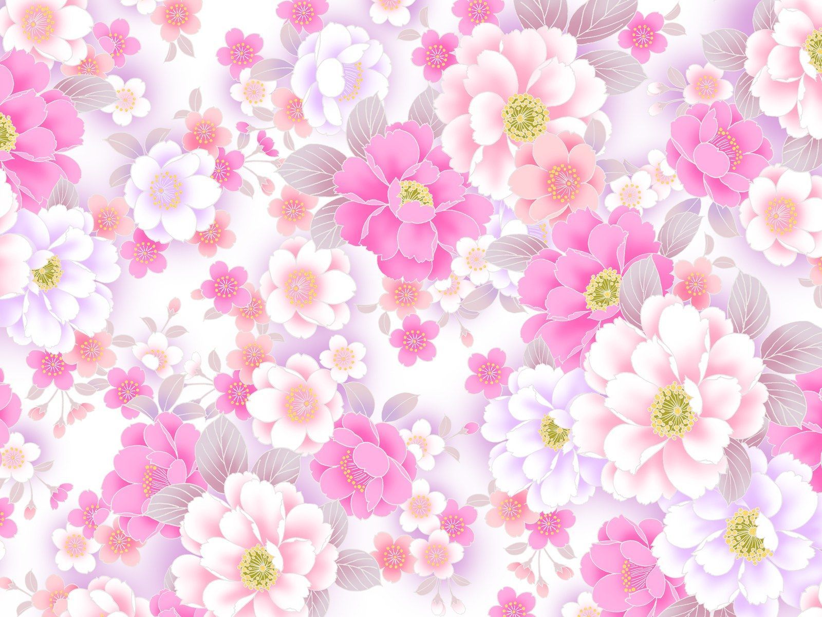 cute pink flowers background