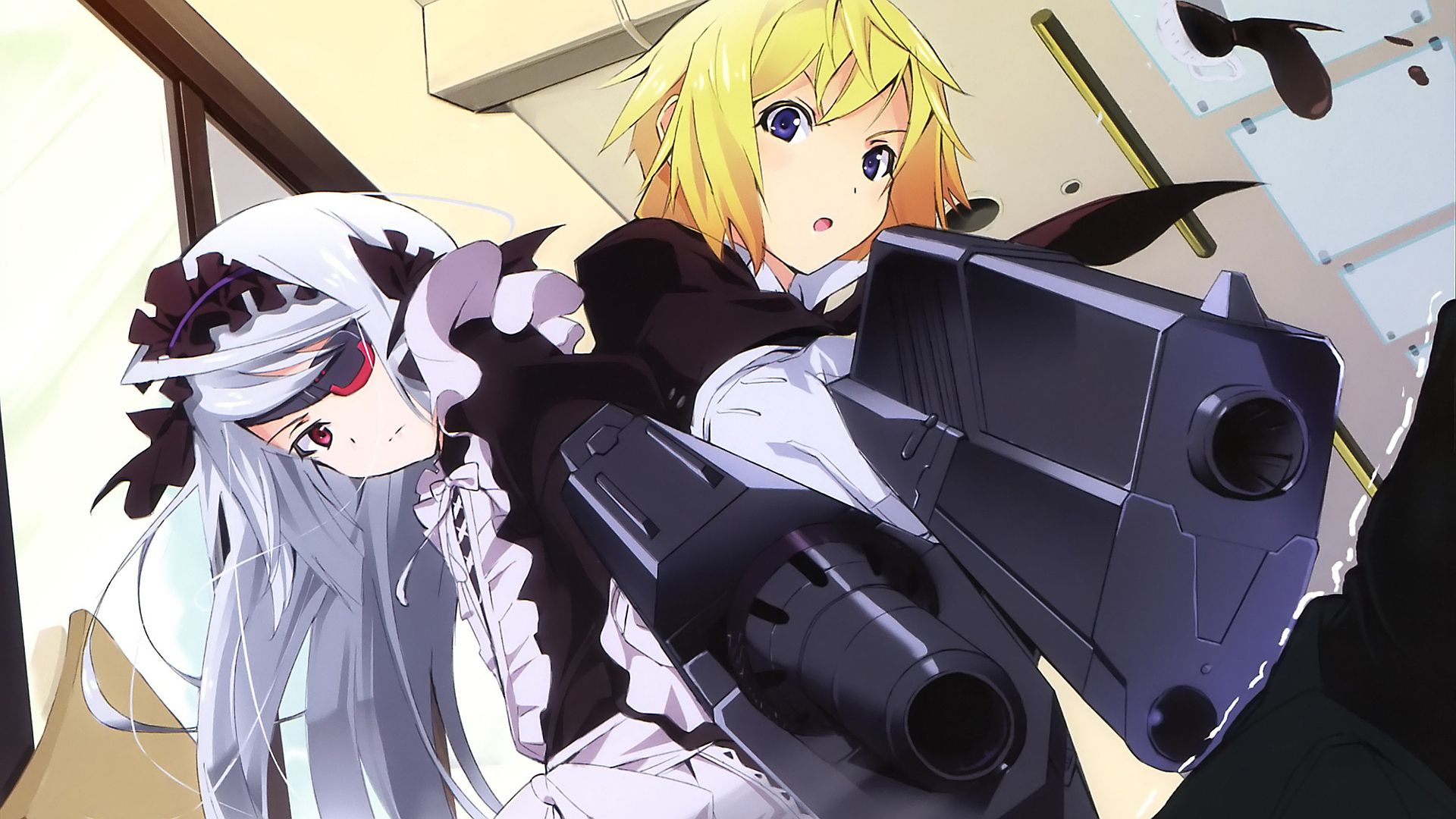 white hair, blonde, Infinite Stratos .wallhaven.cc