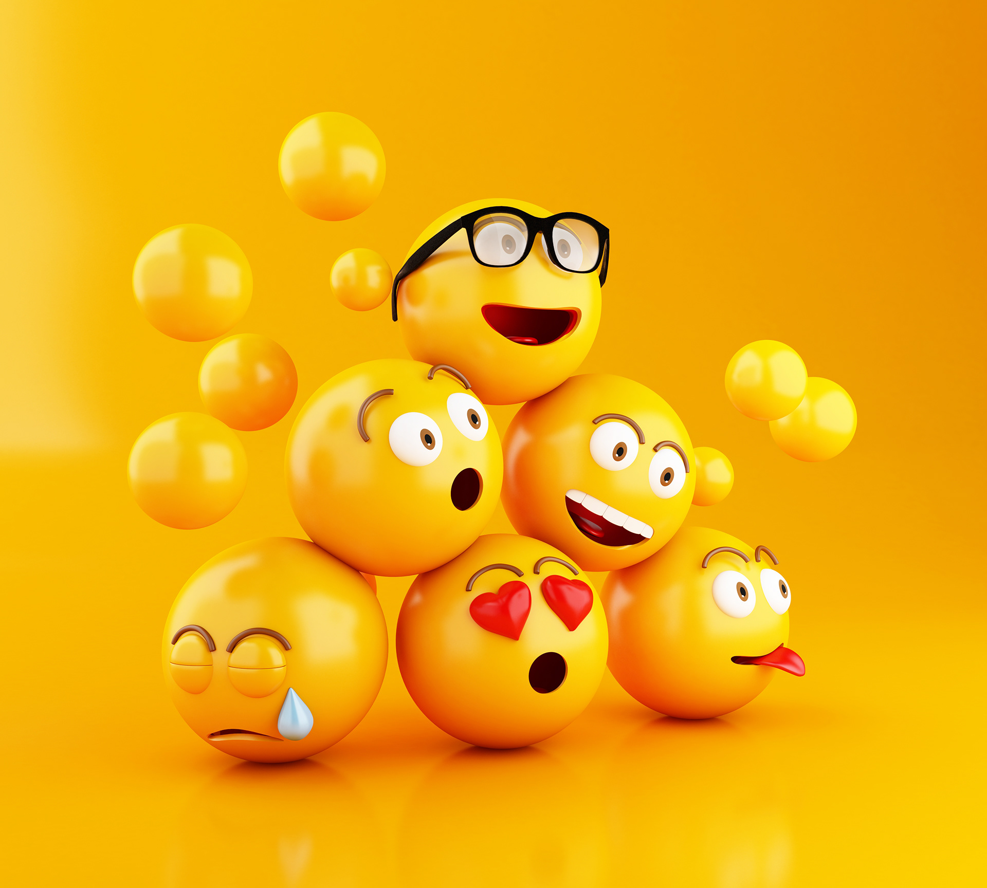 3D Emojis icons with facial expressions .in.com