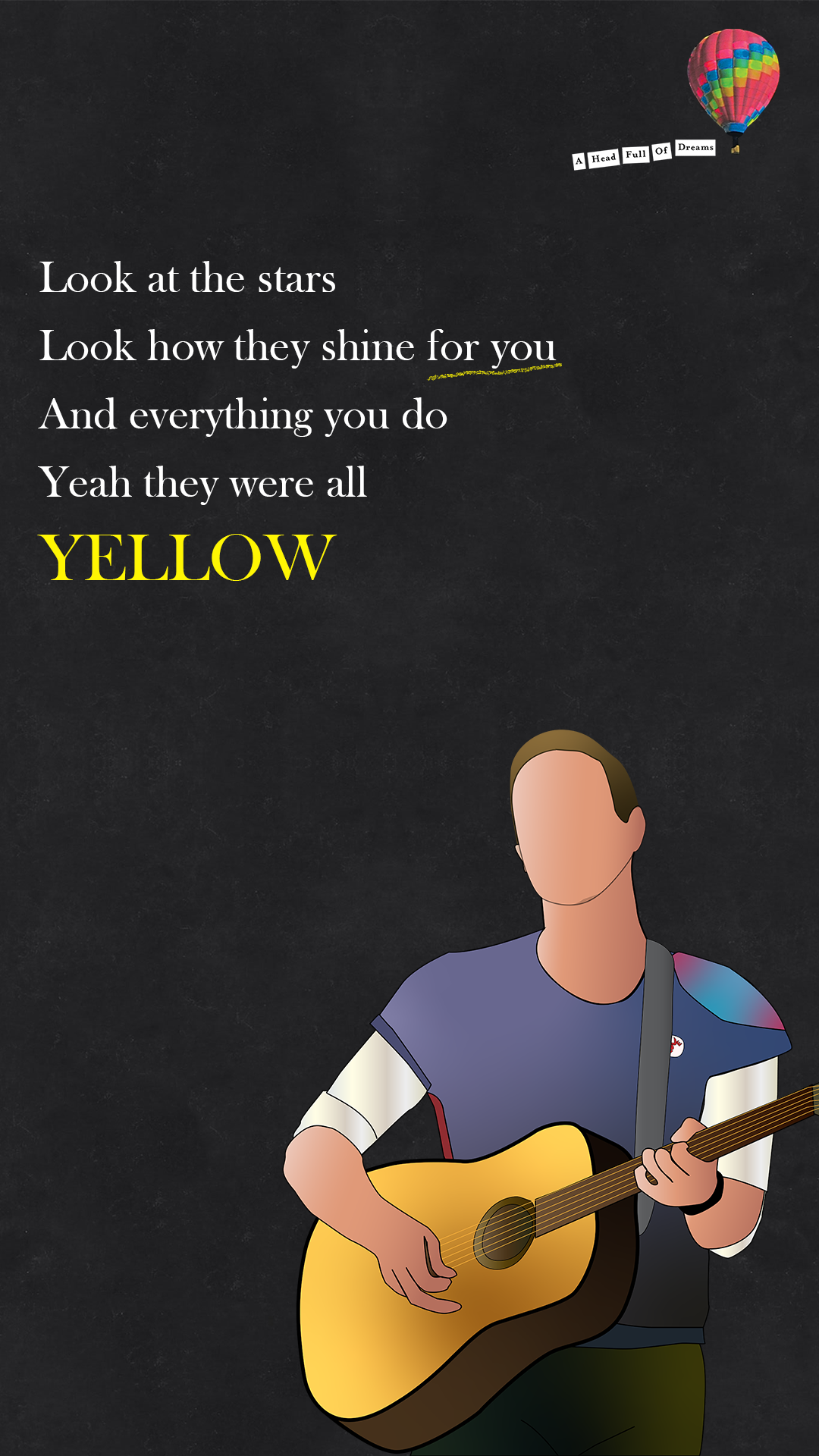 coldplay lyrics wallpaper yellow