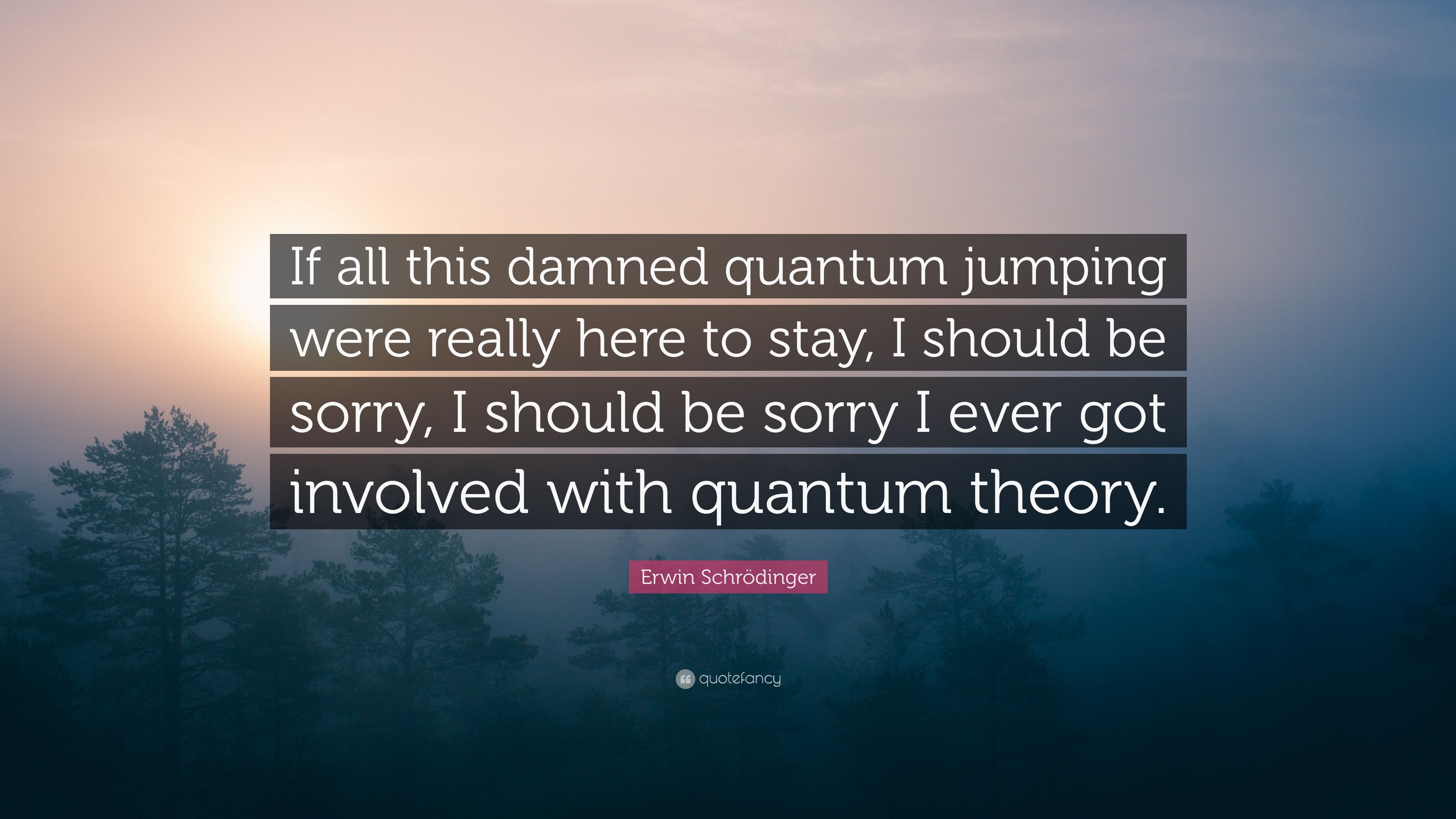If all this damned quantum jumping were .quotefancy.com