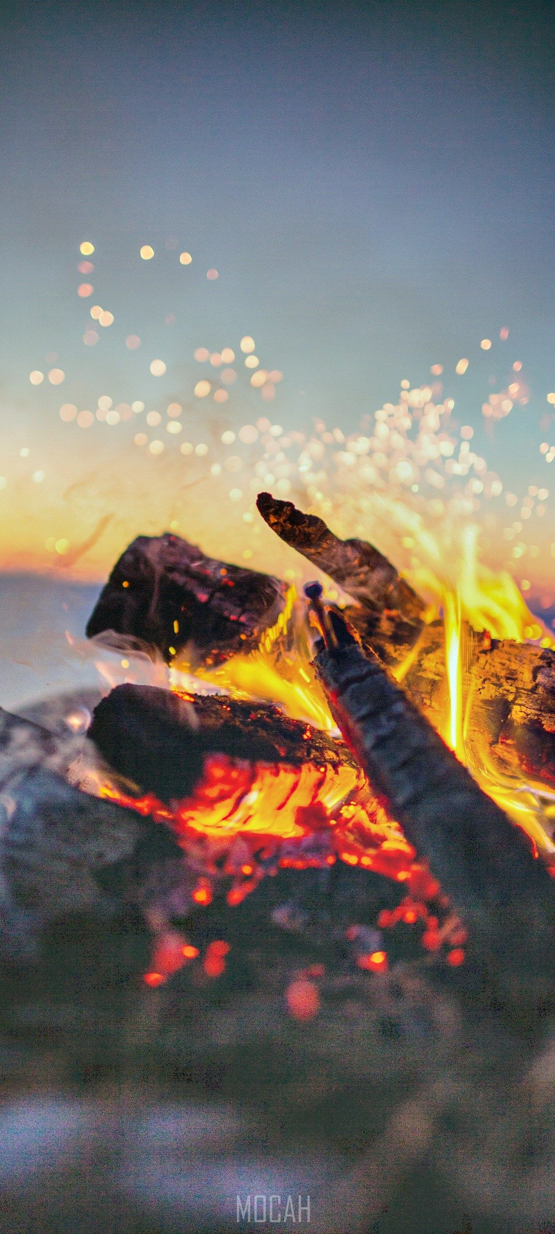 Rock, Heat, Fire, Atmosphere, Video, Realme X7 Pro wallpaper HD download, 1080x2400 HD Wallpaper