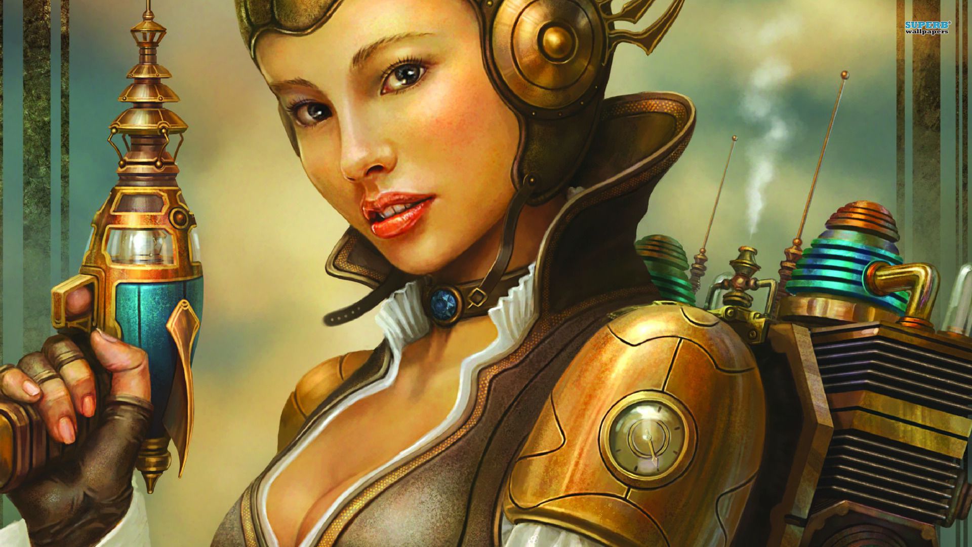 Steampunk Girl HD wallpaperfree4kwallpaper.com