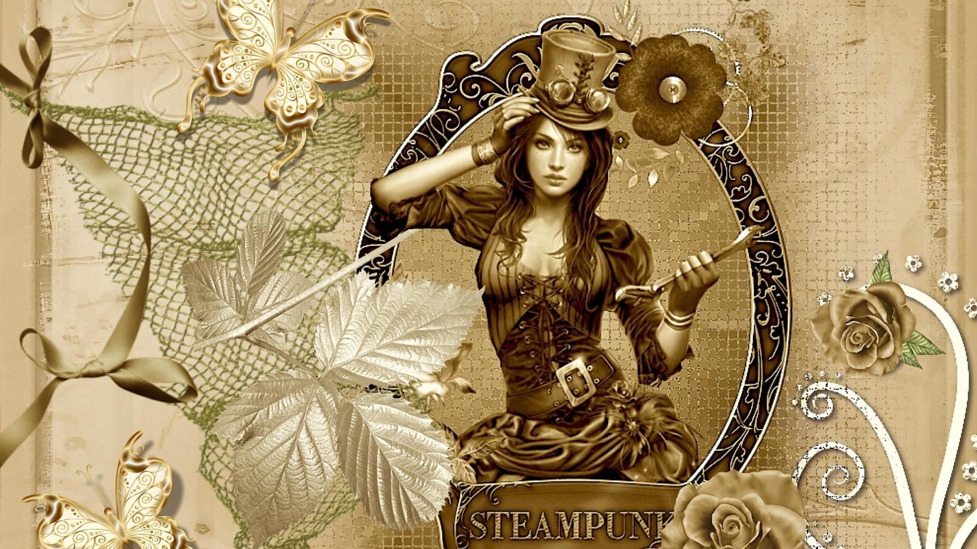 Steampunk Girl Wallpaper 1920x1080