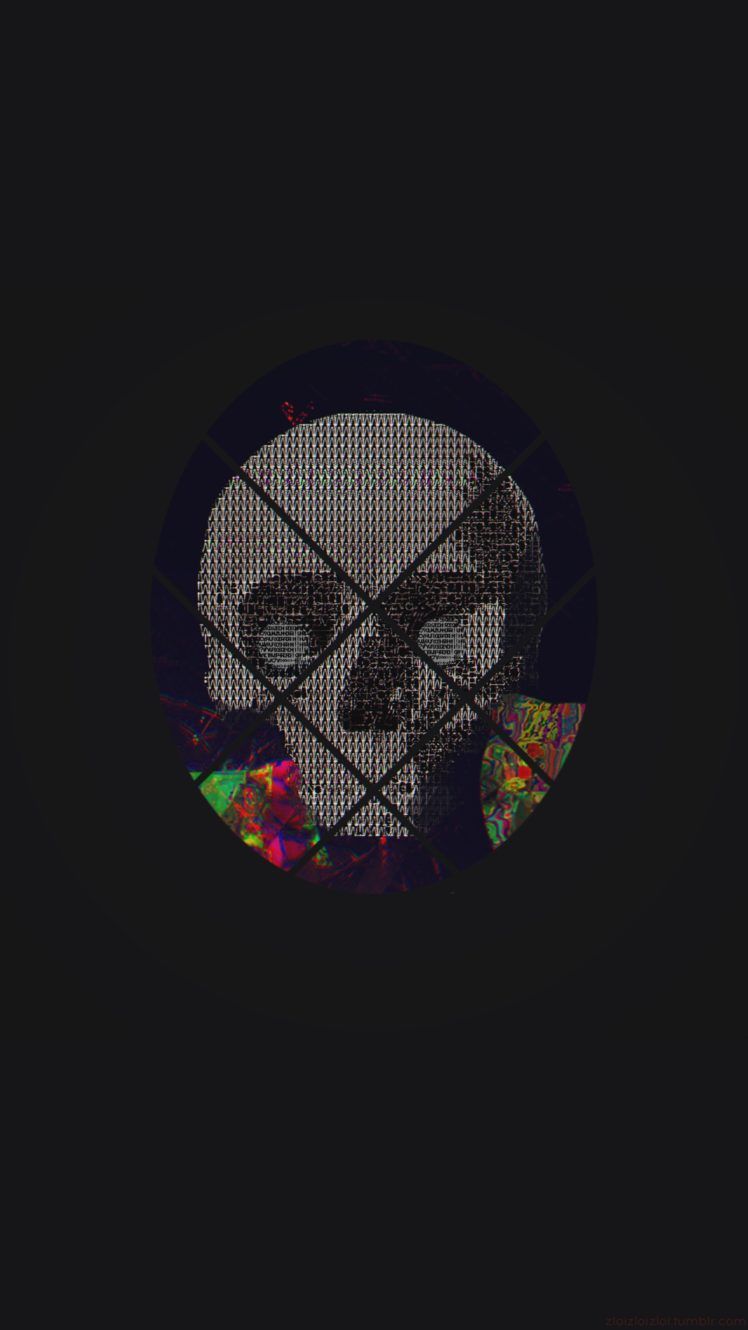 skull, ASCII art, Abstract, Glitch art .wallup.net