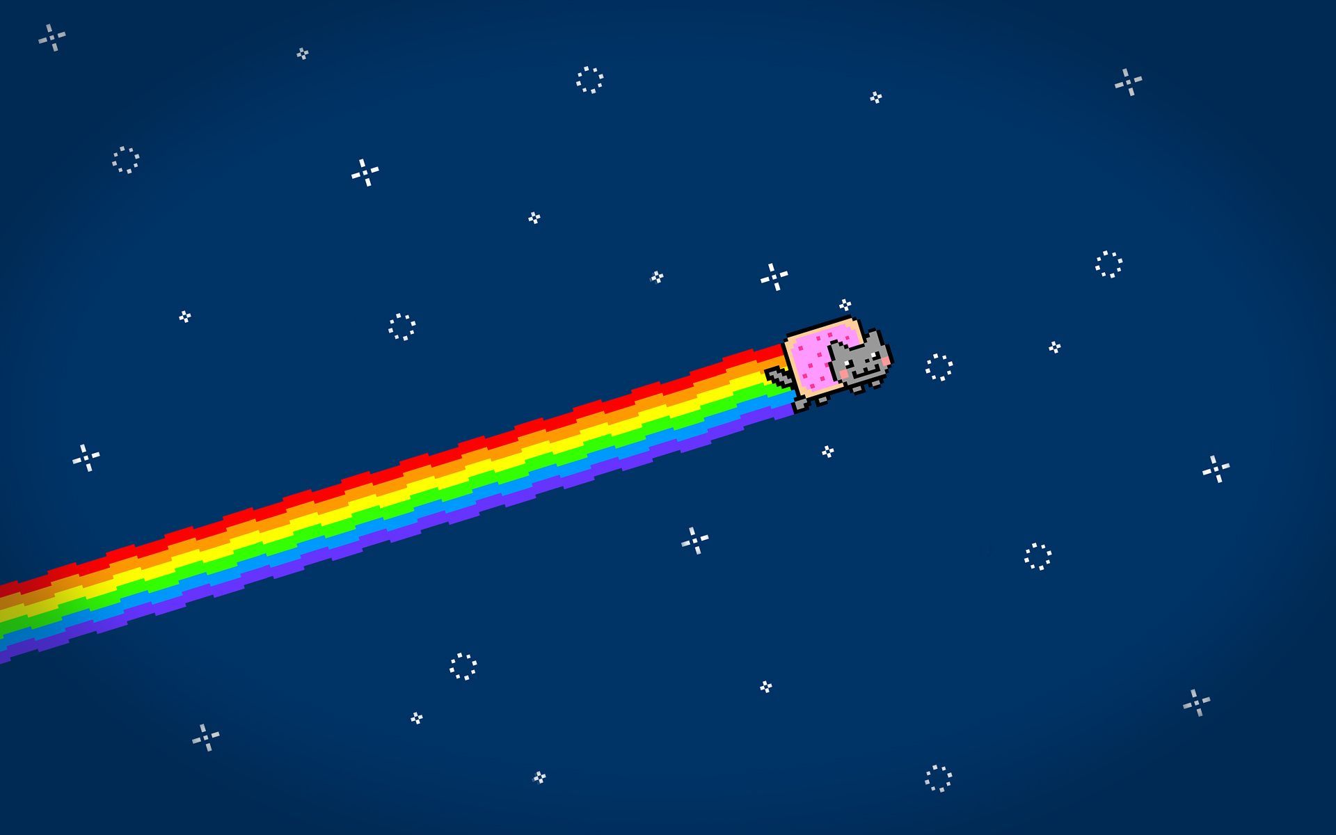 Flying Rainbow Pop Tart Kitty!! :). Nyan Cat, Cat Wallpaper, Desktop Wallpaper Art