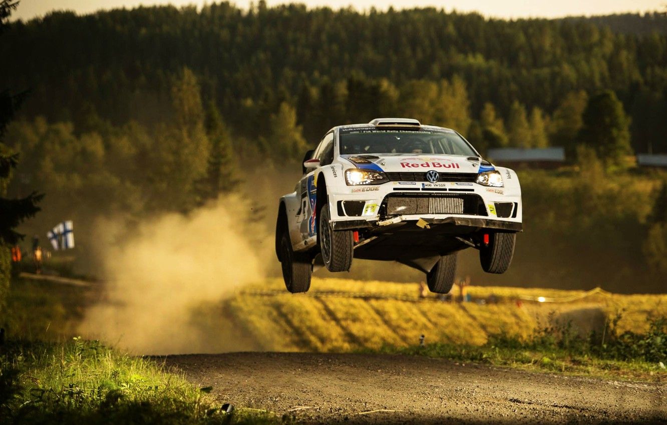 Wallpaper Dust, Volkswagen, Jump, WRC, Rally, Rally, Finland, Polo image for desktop, section спорт