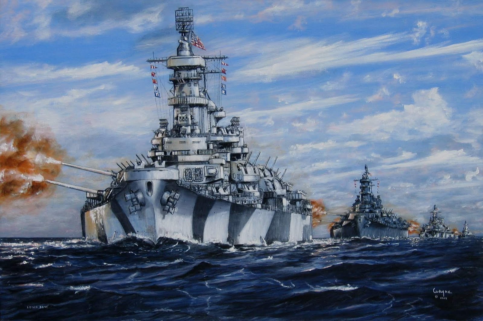 world of warships iowa hd background