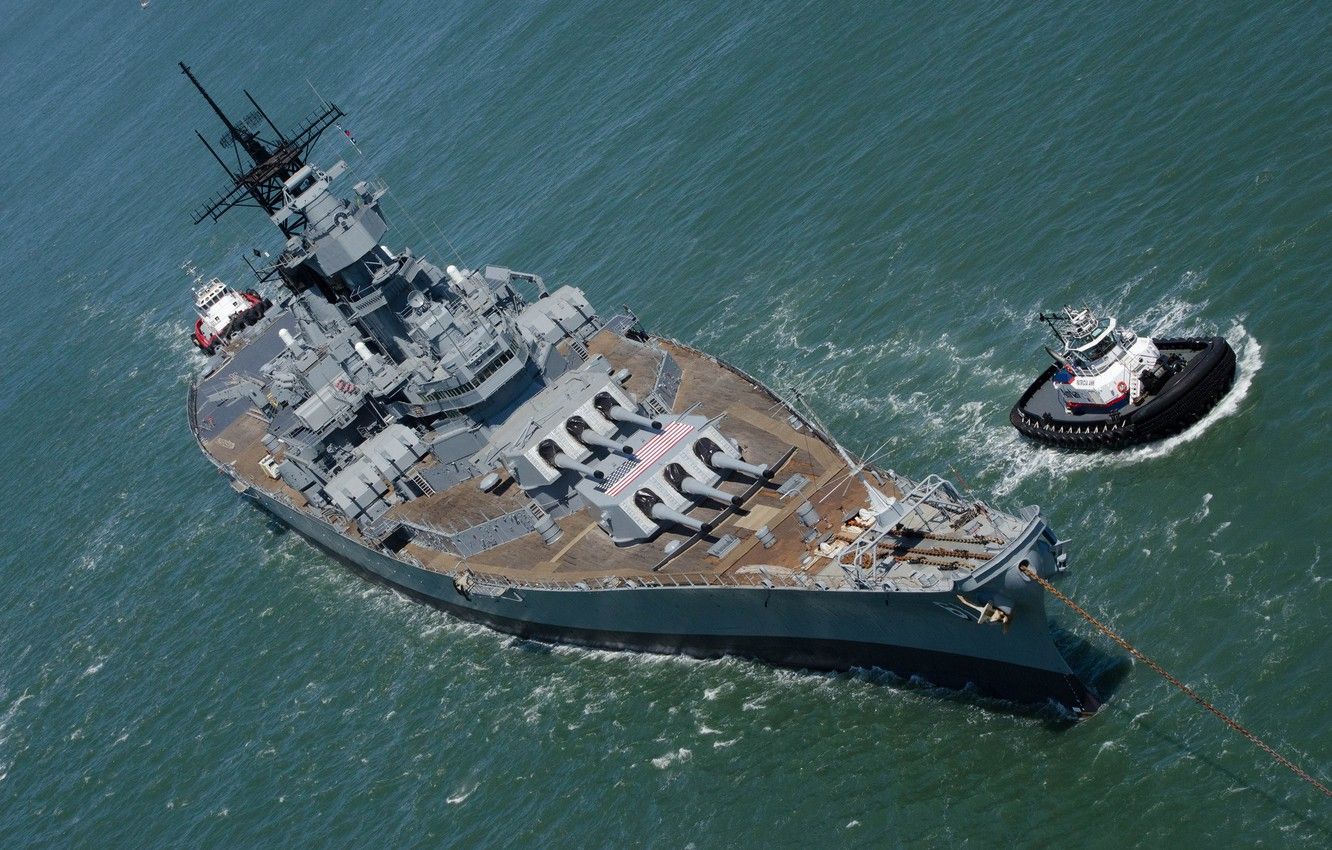 Wallpaper Battleship, (BB 61), USS Iowa .goodfon.com