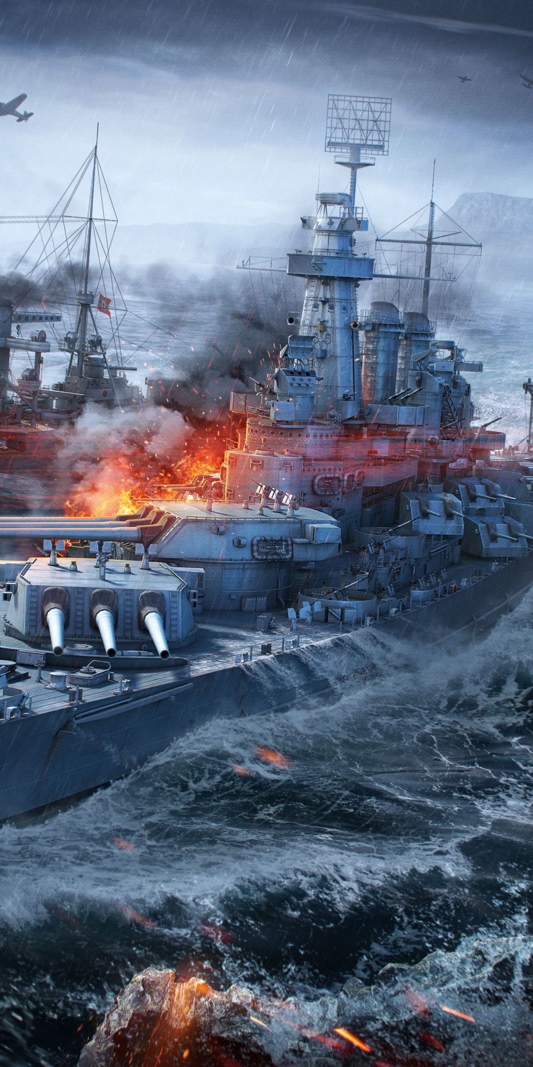 Download 1080x2160 wallpaper Video game, warships, ships, World of Warships, Honor 7X, Honor 9 Lite, Honor View. World of warships wallpaper, Battleship, Warship