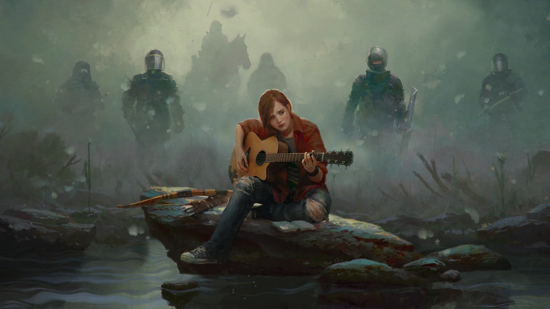 Ellie and Guitar in the rain. The Last .reddit.com