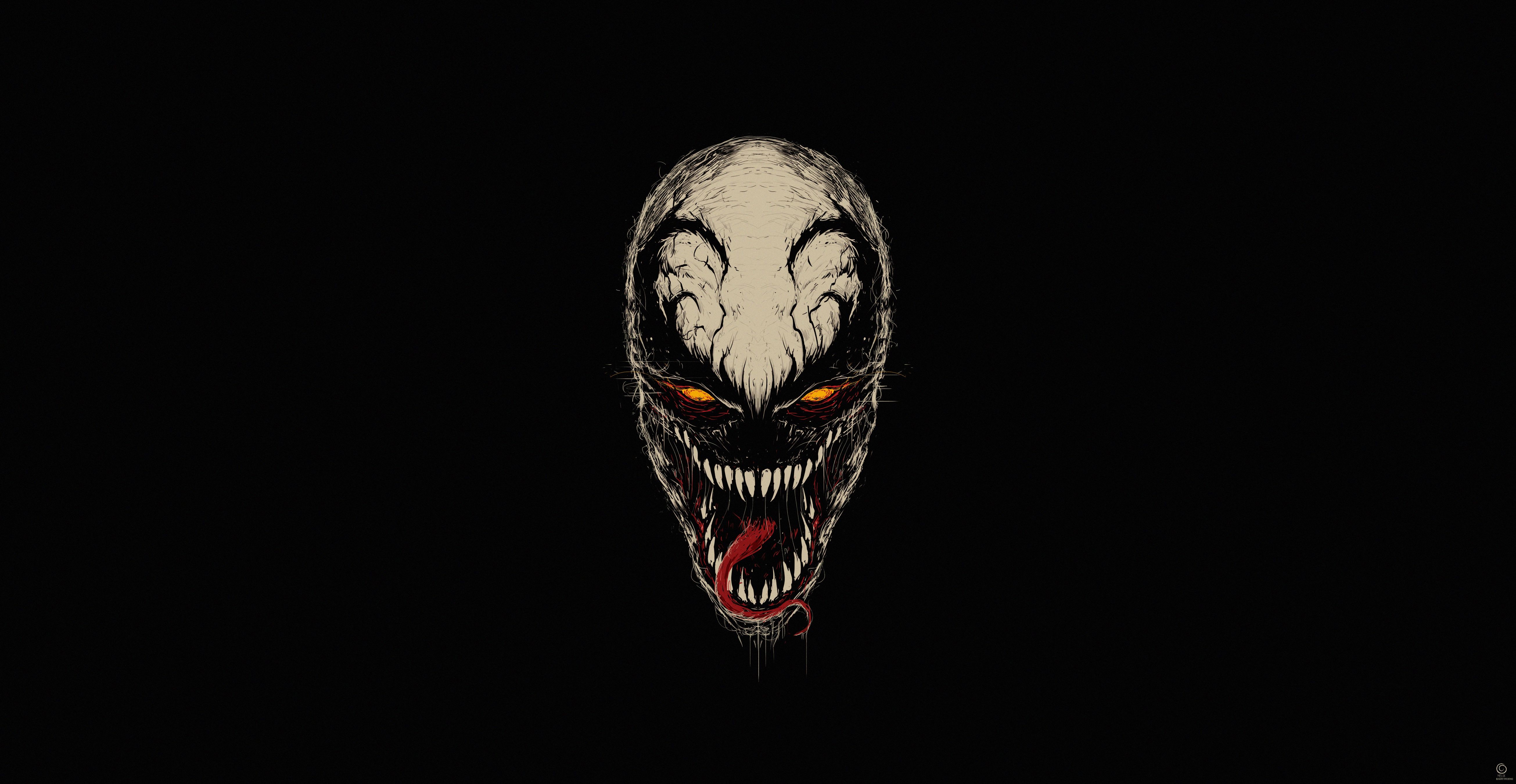 Artwork Venom Creature Glowing Eyes .wallha.com