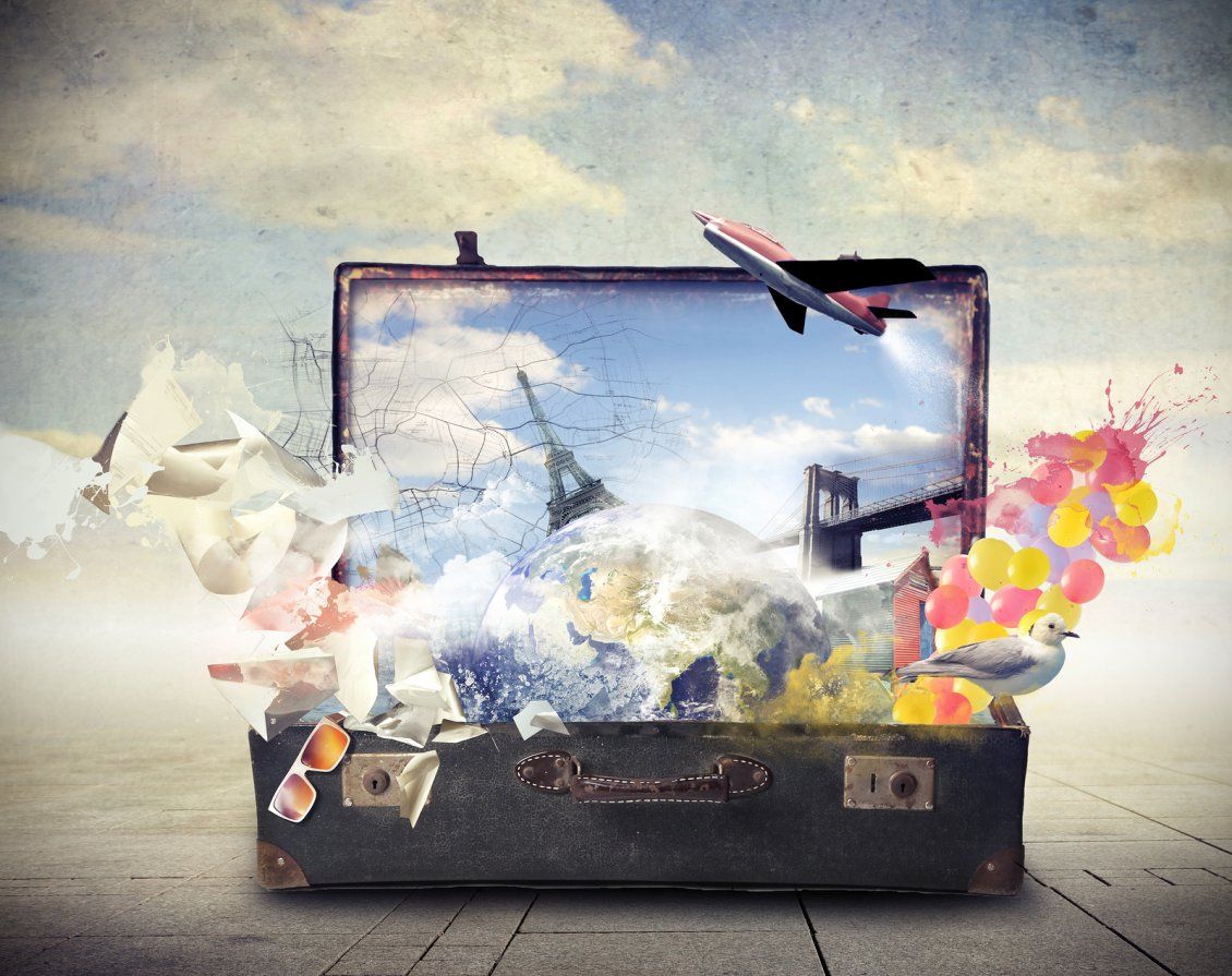 All the world in one suitcase .superiorwallpaper.com