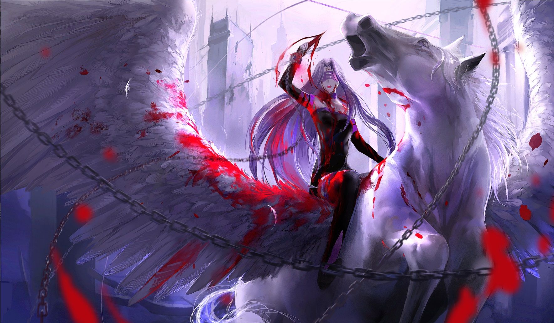 Title Anime Fate Stay Night Fate Series Rider And Pegasus Fate HD Wallpaper