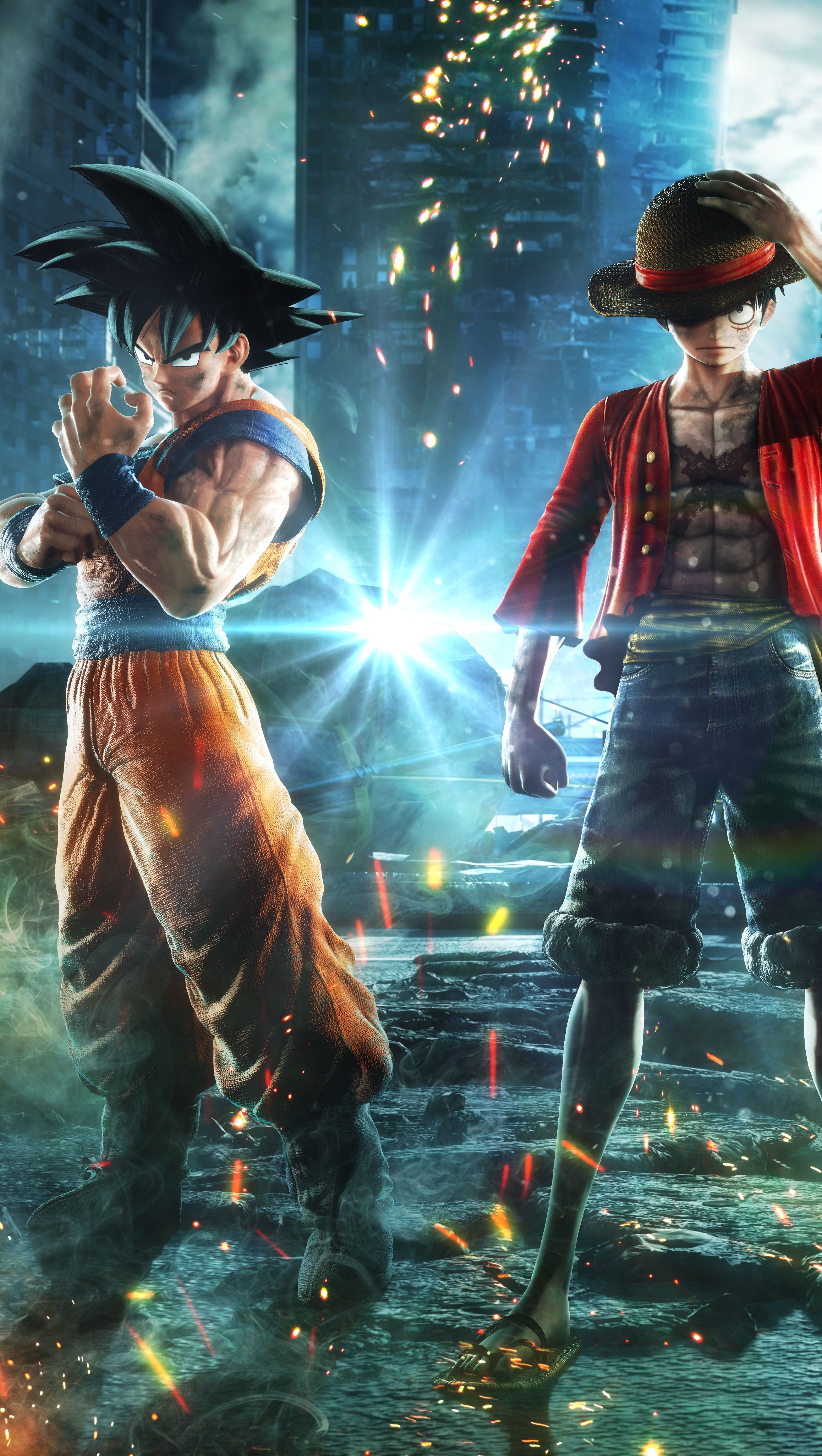 Goku, Monkey D. Luffy and Naruto in Jump Force Wallpaper