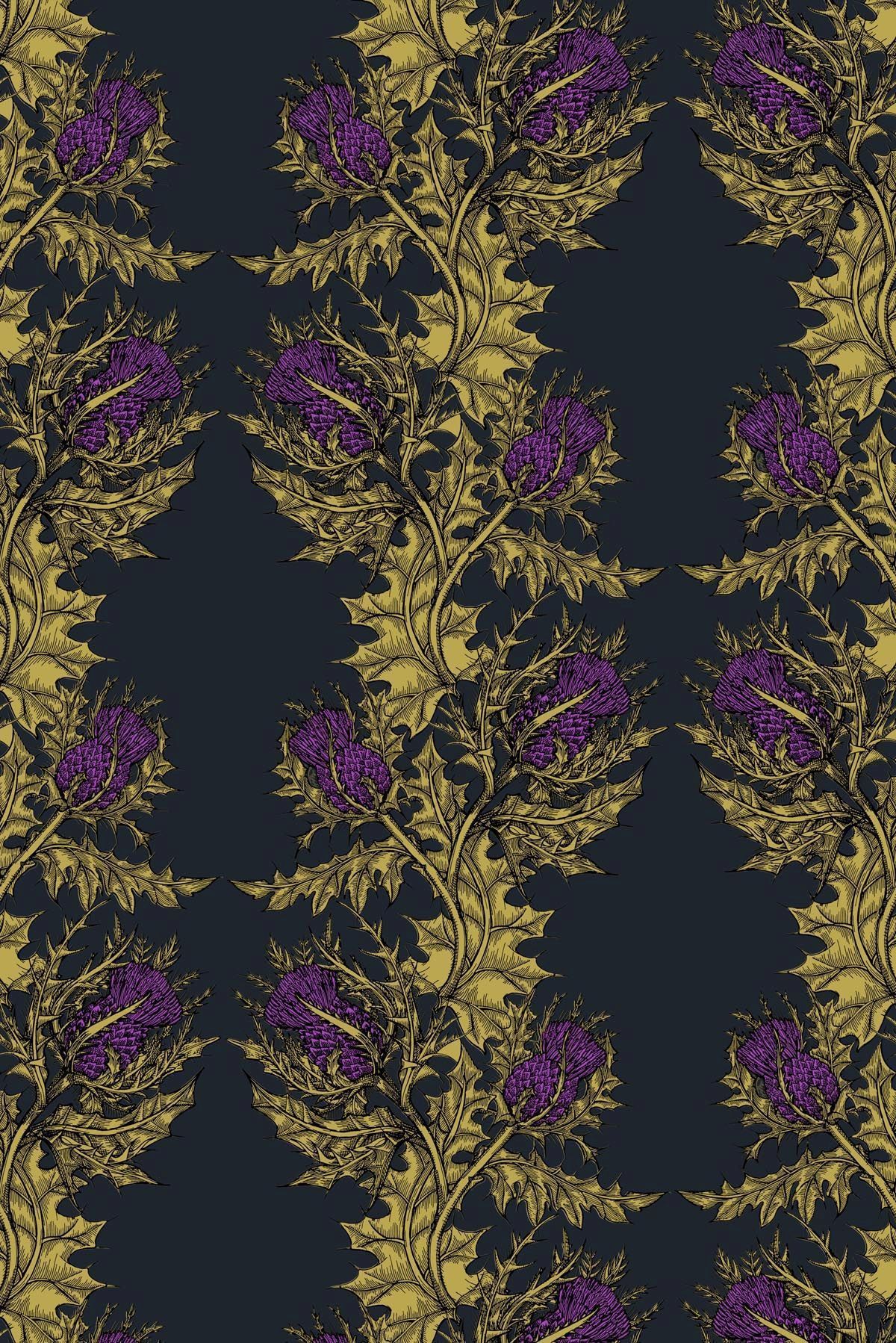 Grand thistle wallpaper from.co.uk