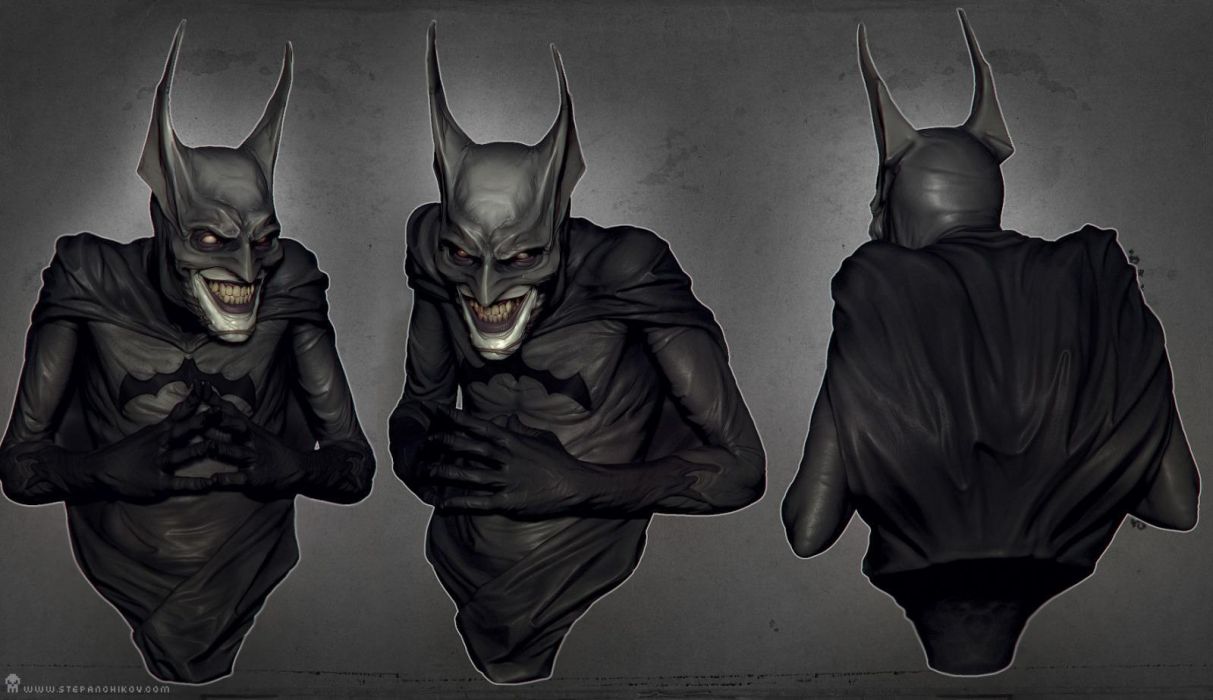 Batman Joker Creepy dark comics mask .wallpaperup.com