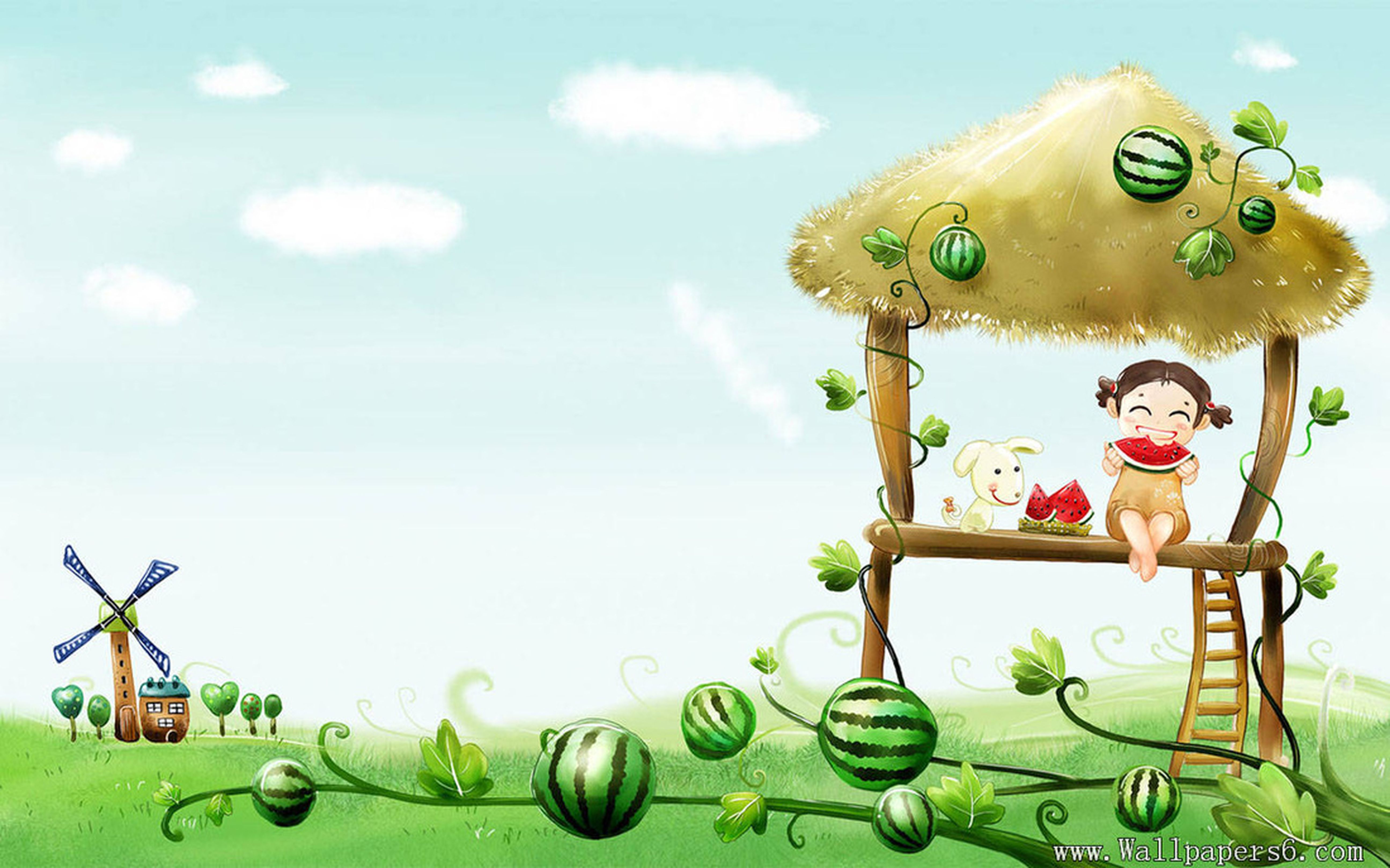 Free download Watermelon Cartoon Kids .wallpaperafari.com