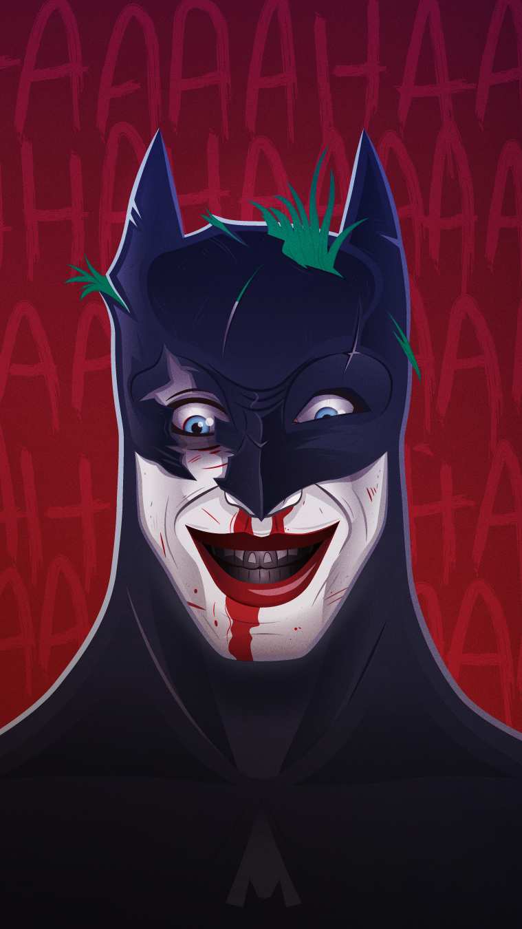 Joker in Batman Mask Wallpaper .phonewallpaper.net
