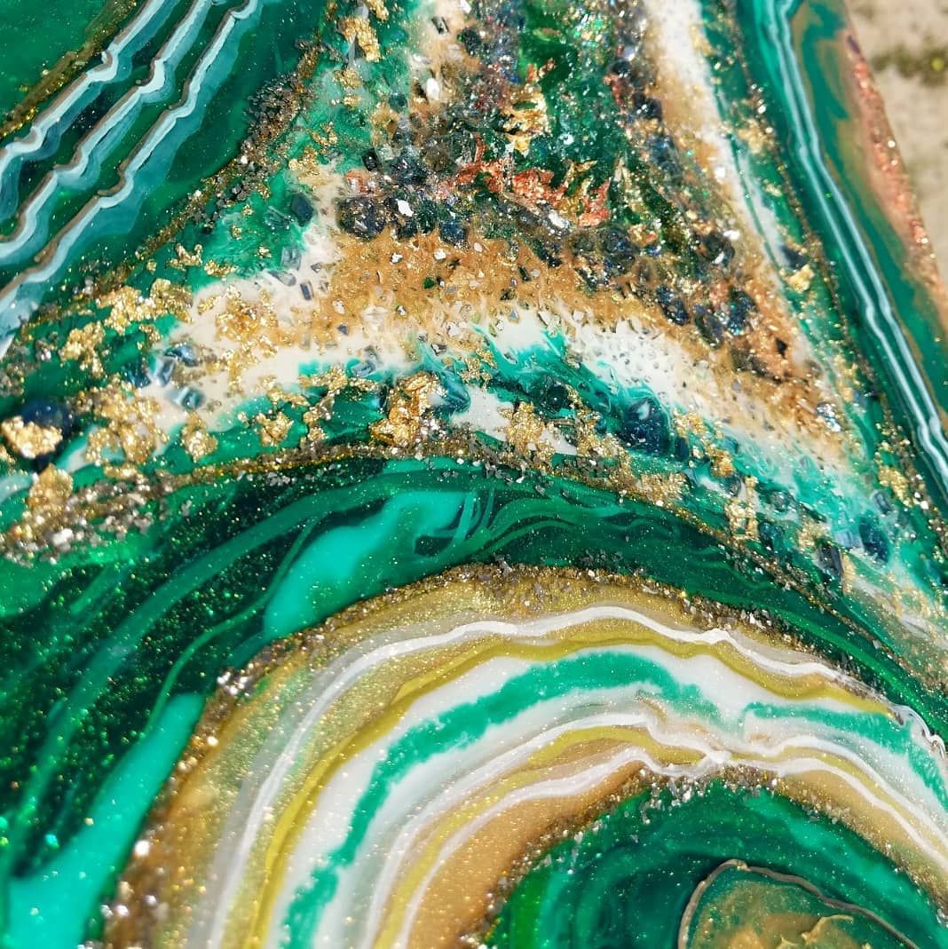 Geode art, Aqua wallpaper, Resin painting.com
