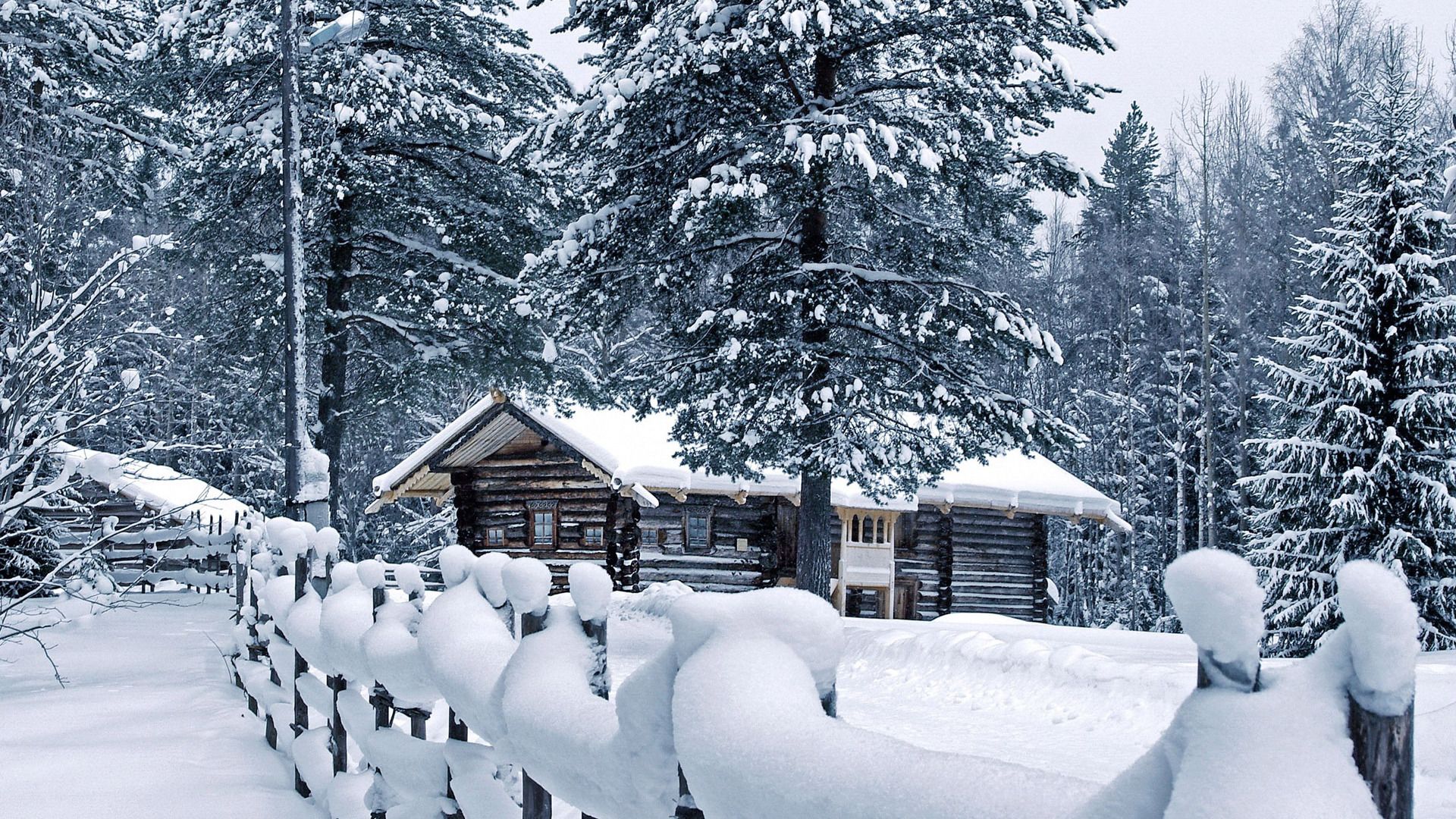 Cabin log in the snow Wallpaper. Winter wallpaper, Winter landscape, Winter scenes