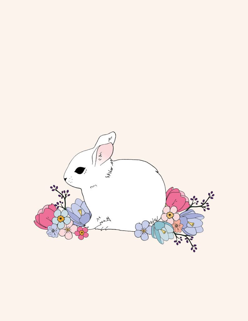 Spring bunny desktop wallpaper