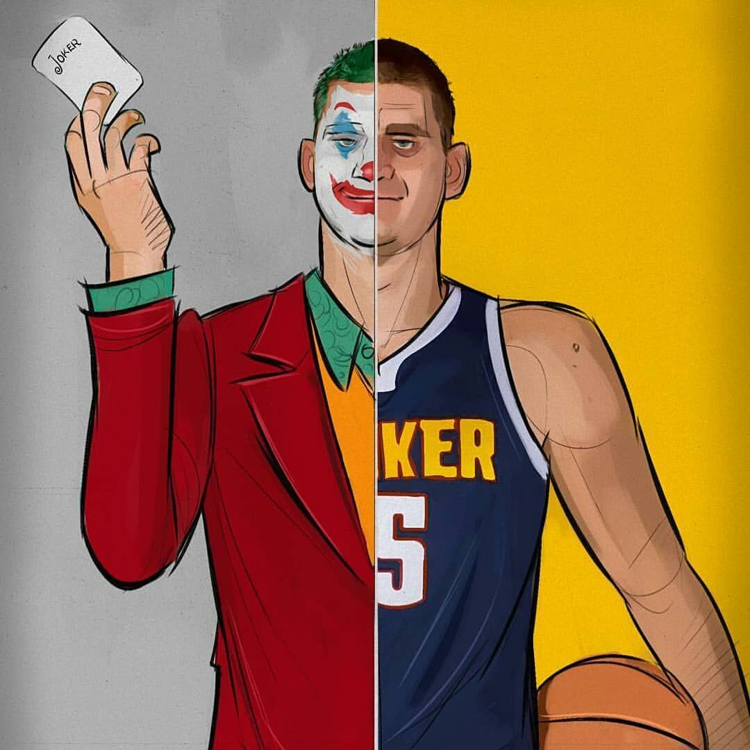 Nikola Jokic, AKA The Joker, is proving that he is the best playmaking big man of all time. One of the best offen. Nba basketball art, Nba artwork, Basketball art