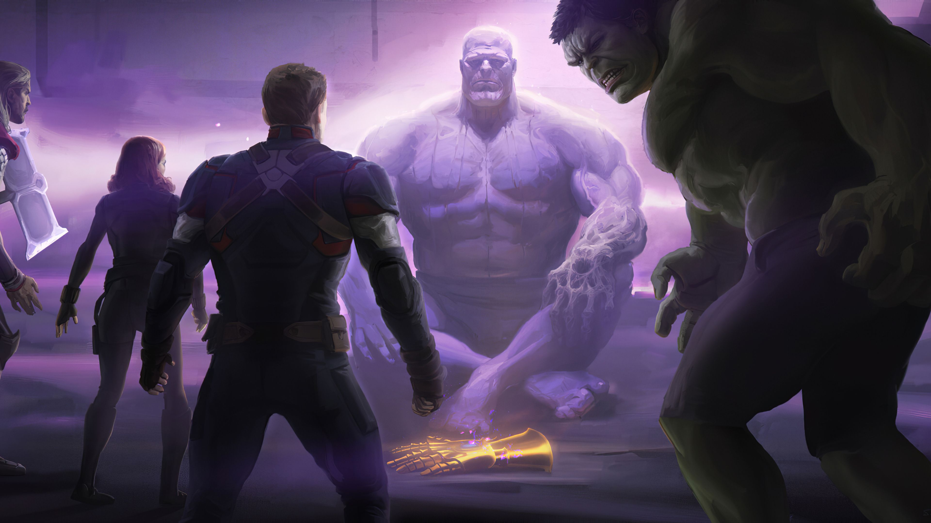 Thanos Vs The Avengers 4k HD .hdqwalls.com