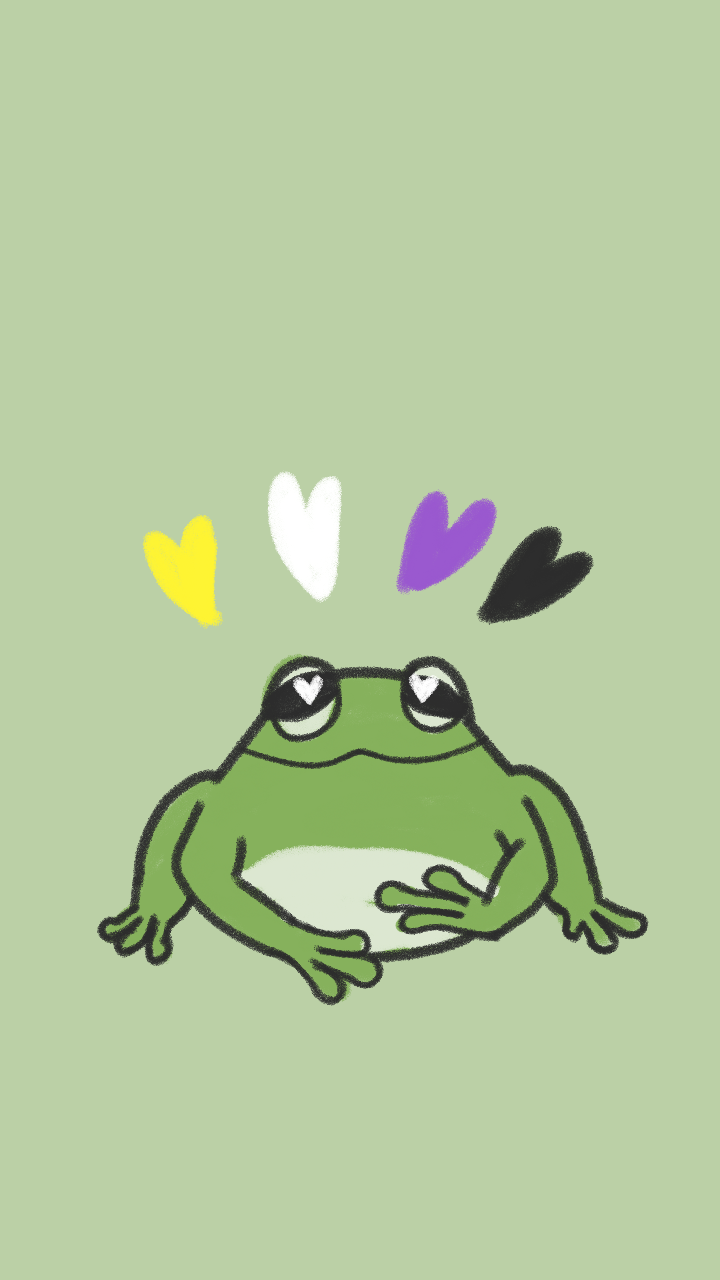 Nonbinary Frog Wallpaper For Anonymous .polygender Beanz.tumblr.com