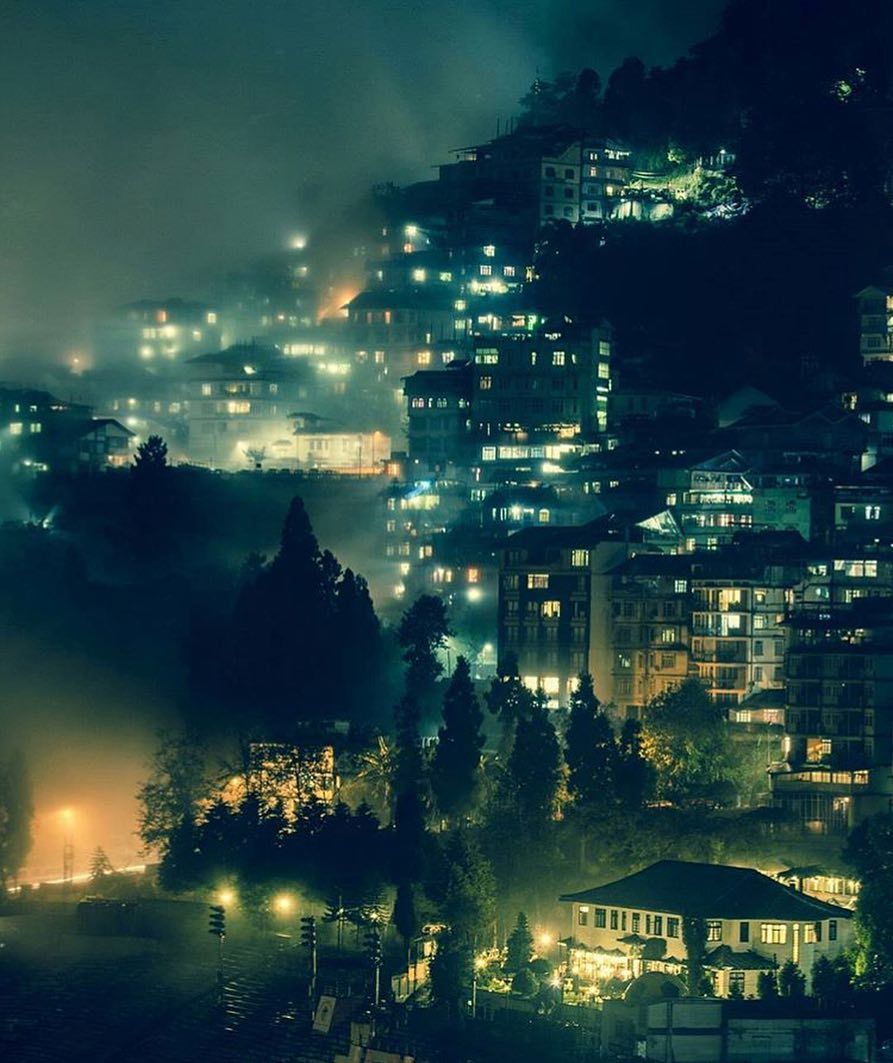 Night view of Gangtok, Sikkim .in.com