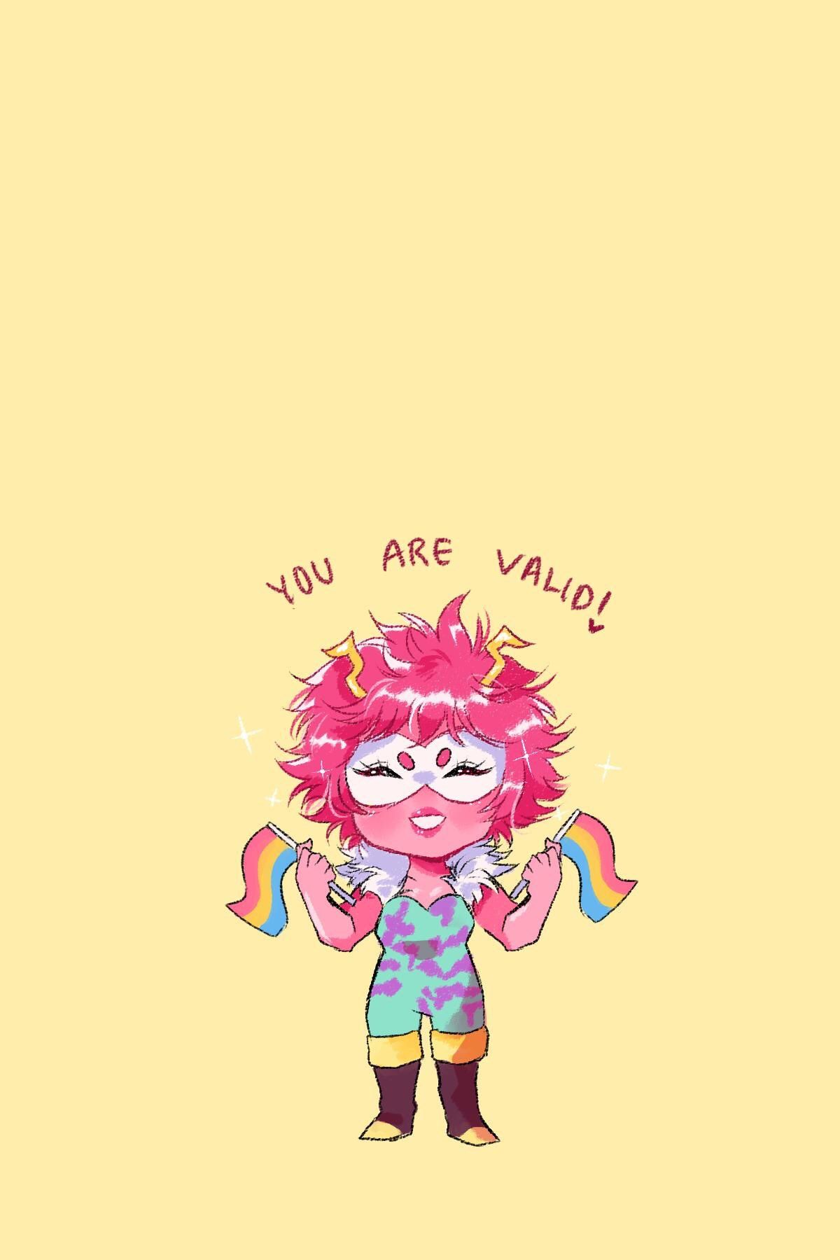 Mely♦️Commissions: closed PRIDE MONTH BABES!! I quickly doodled some smol BNHA babes that you can put as your phone wallpaper if you want !!