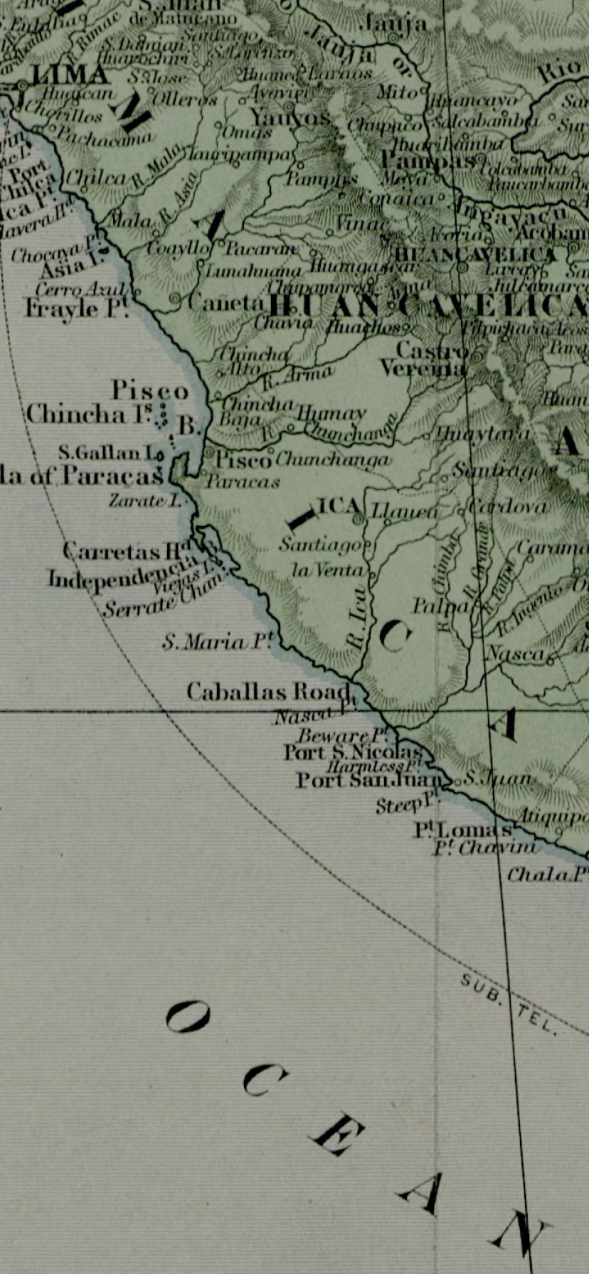 Vintage Peru Map Wallpaper