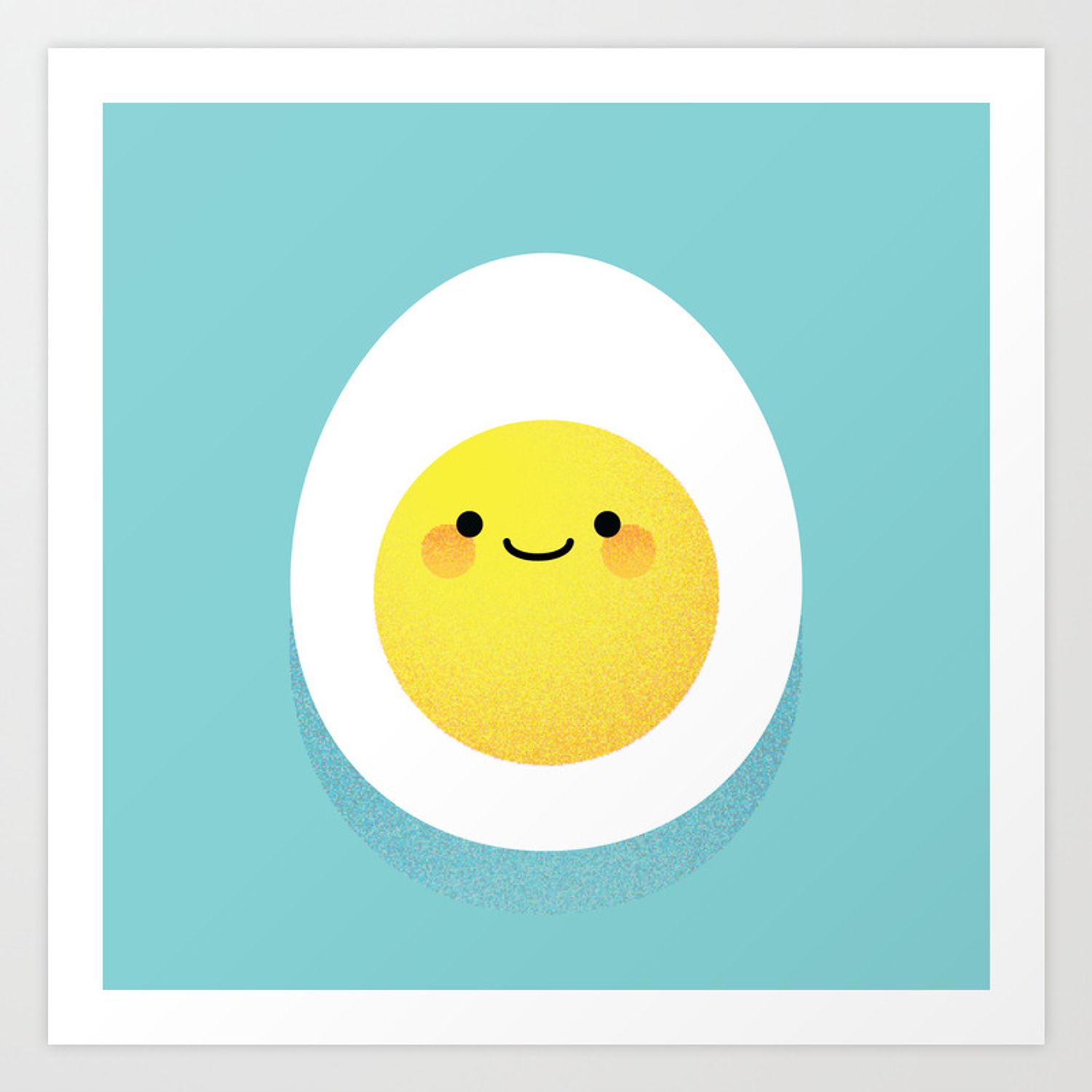 Cute hard boiled eggs Art Print by .society6.com · In stock