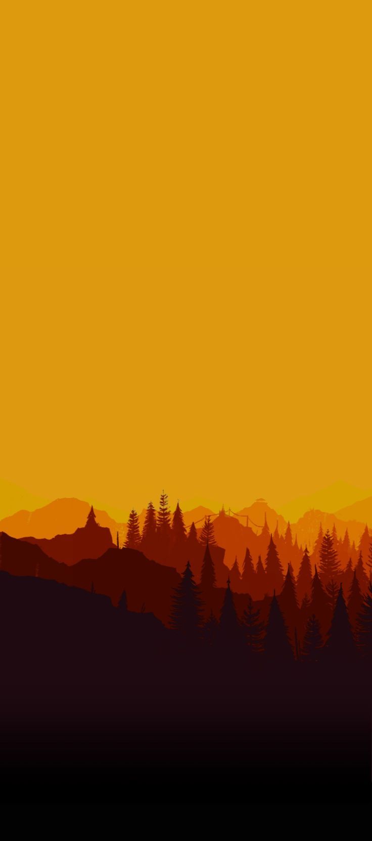 mountain, orange, wallpaper, clean .com