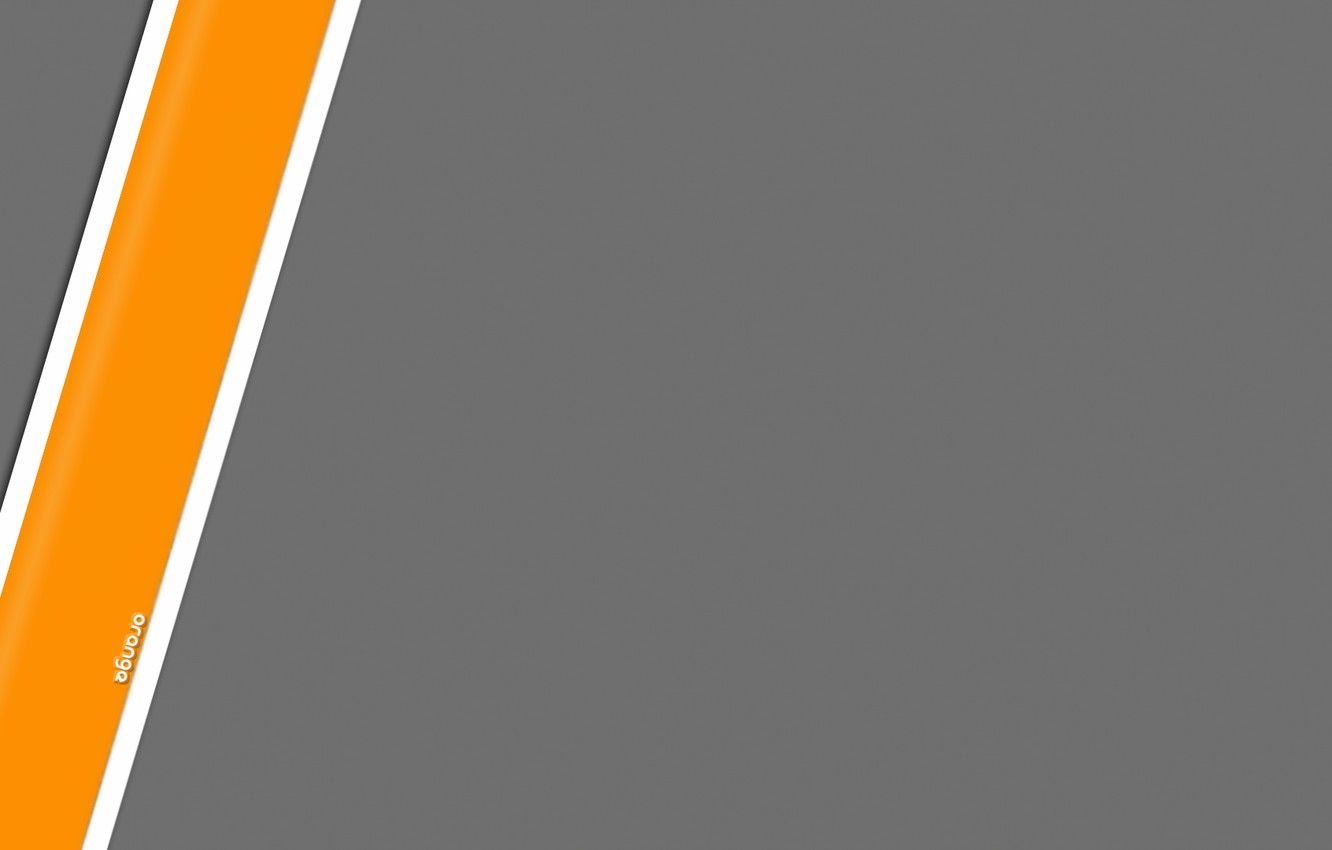 Wallpaper grey, strip, minimalism, orange image for desktop, section минимализм