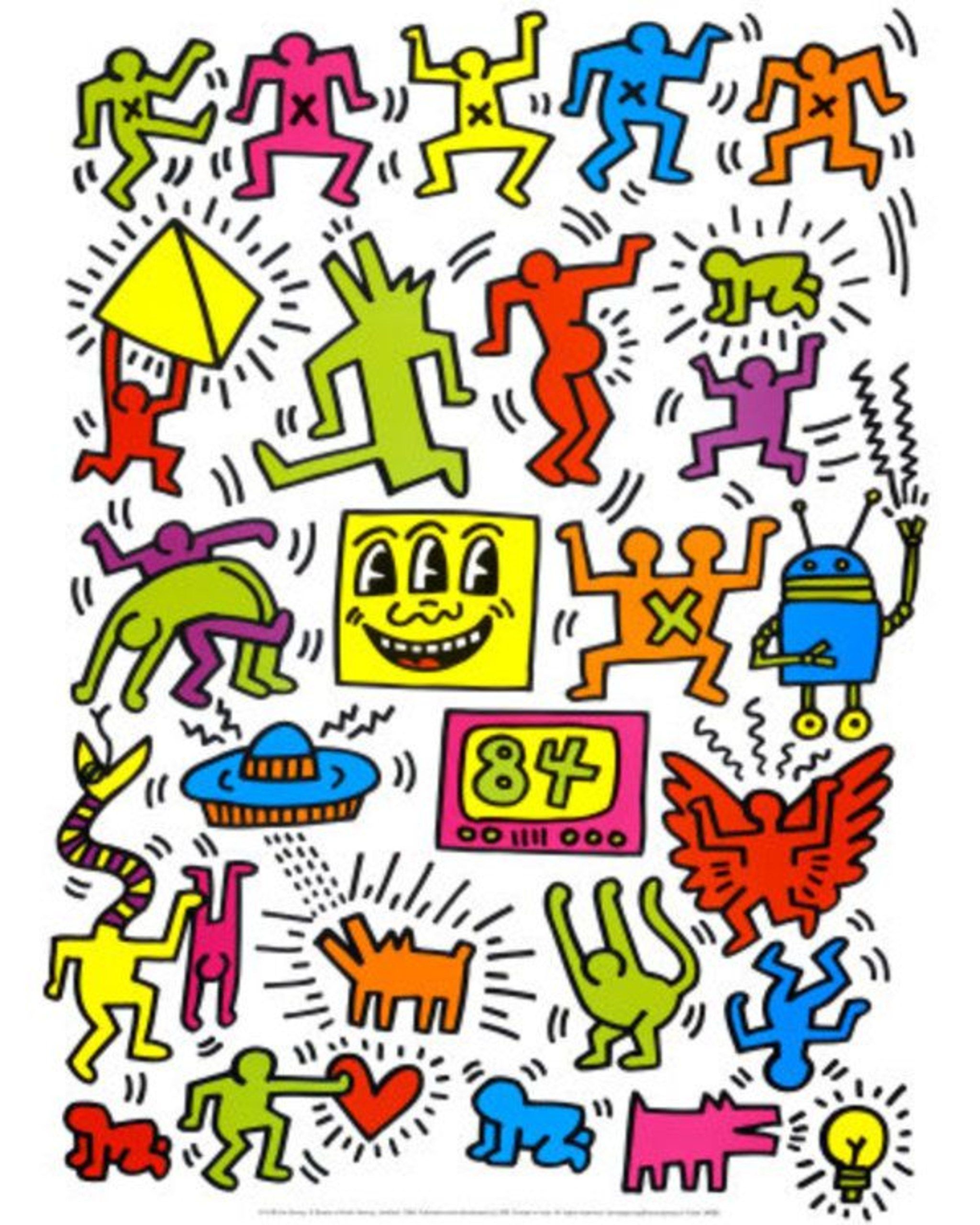 Keith Haring Iphone Wallpaper Haring Hipwallpaper - Zombie 75