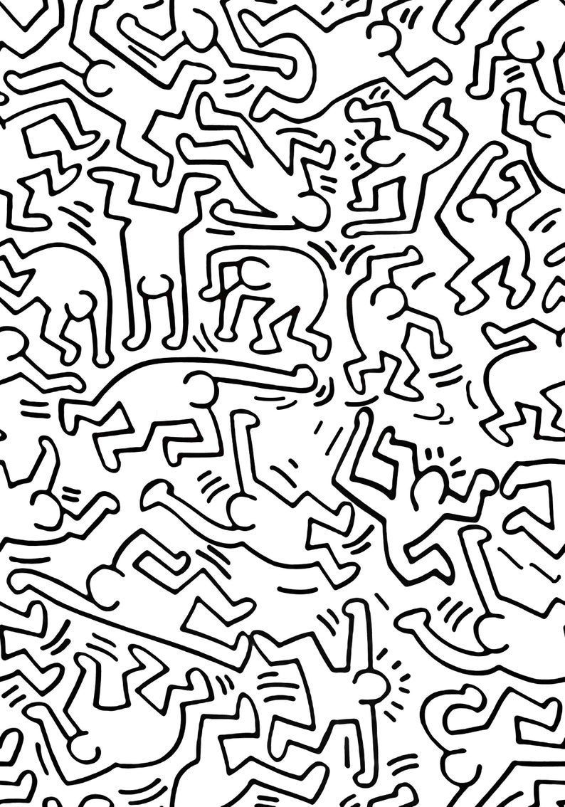 Keith Haring Black and White Wallpaper .com