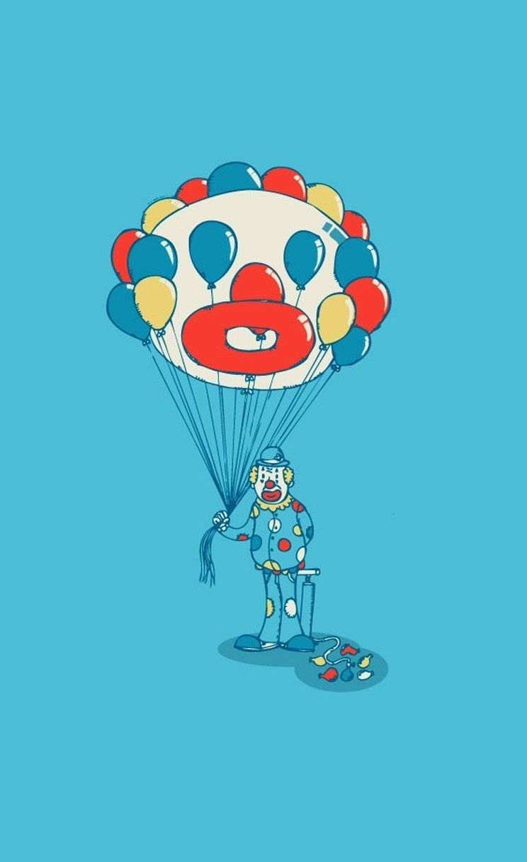 Clown. Cute cartoon drawings .com